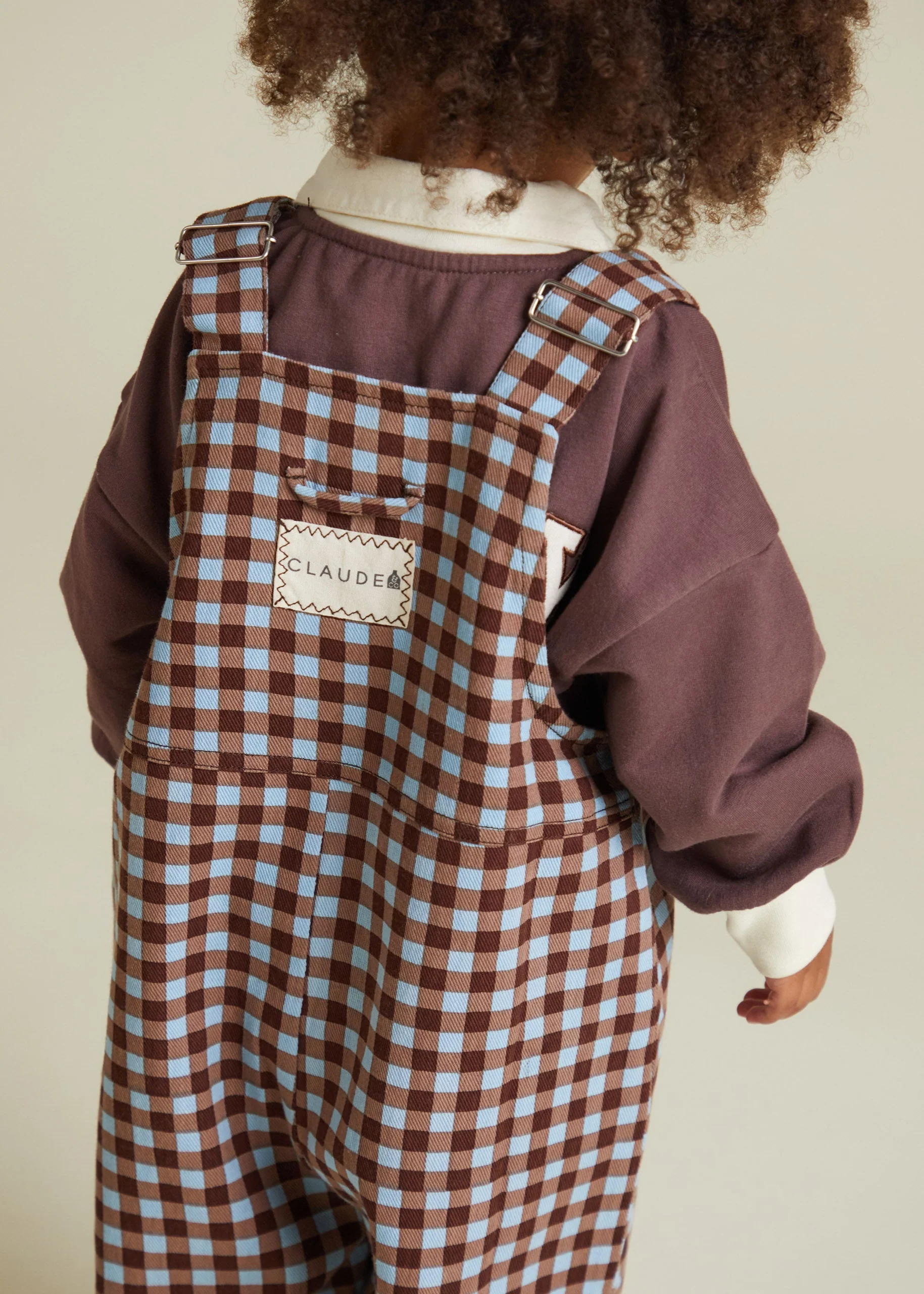 August Sky Gingham Dungaree - Image 3