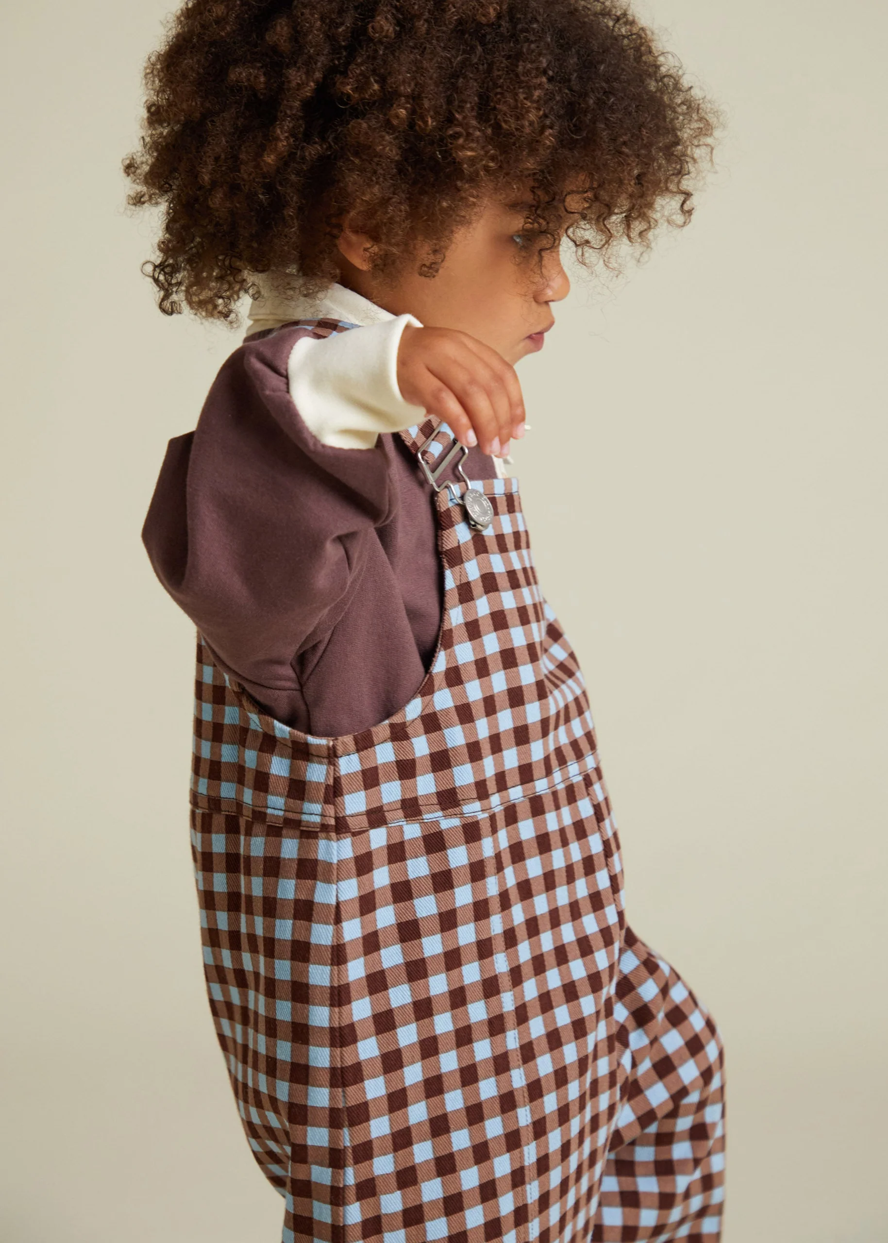 August Sky Gingham Dungaree - Image 4