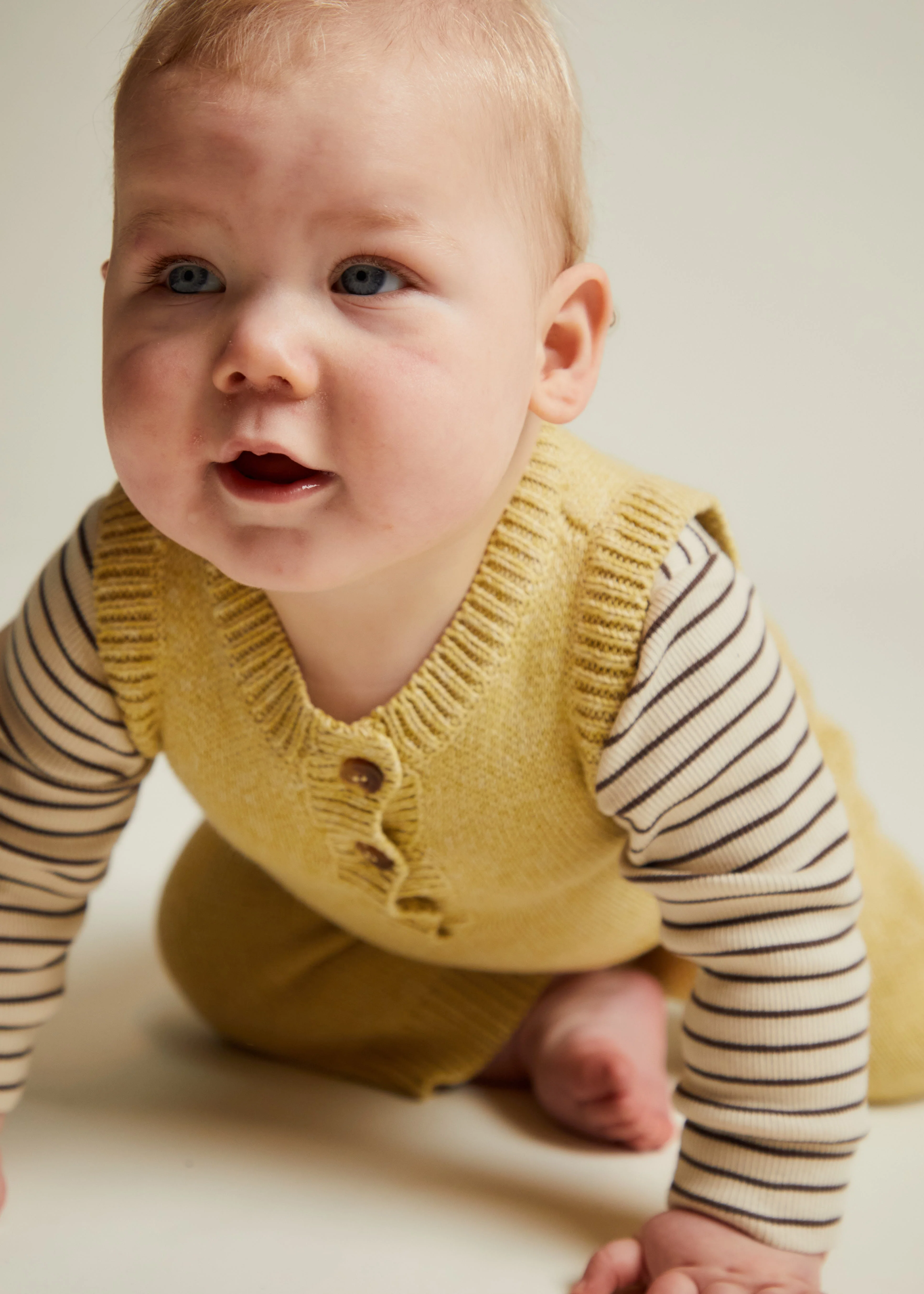 Bay Mustard Knitted Romper