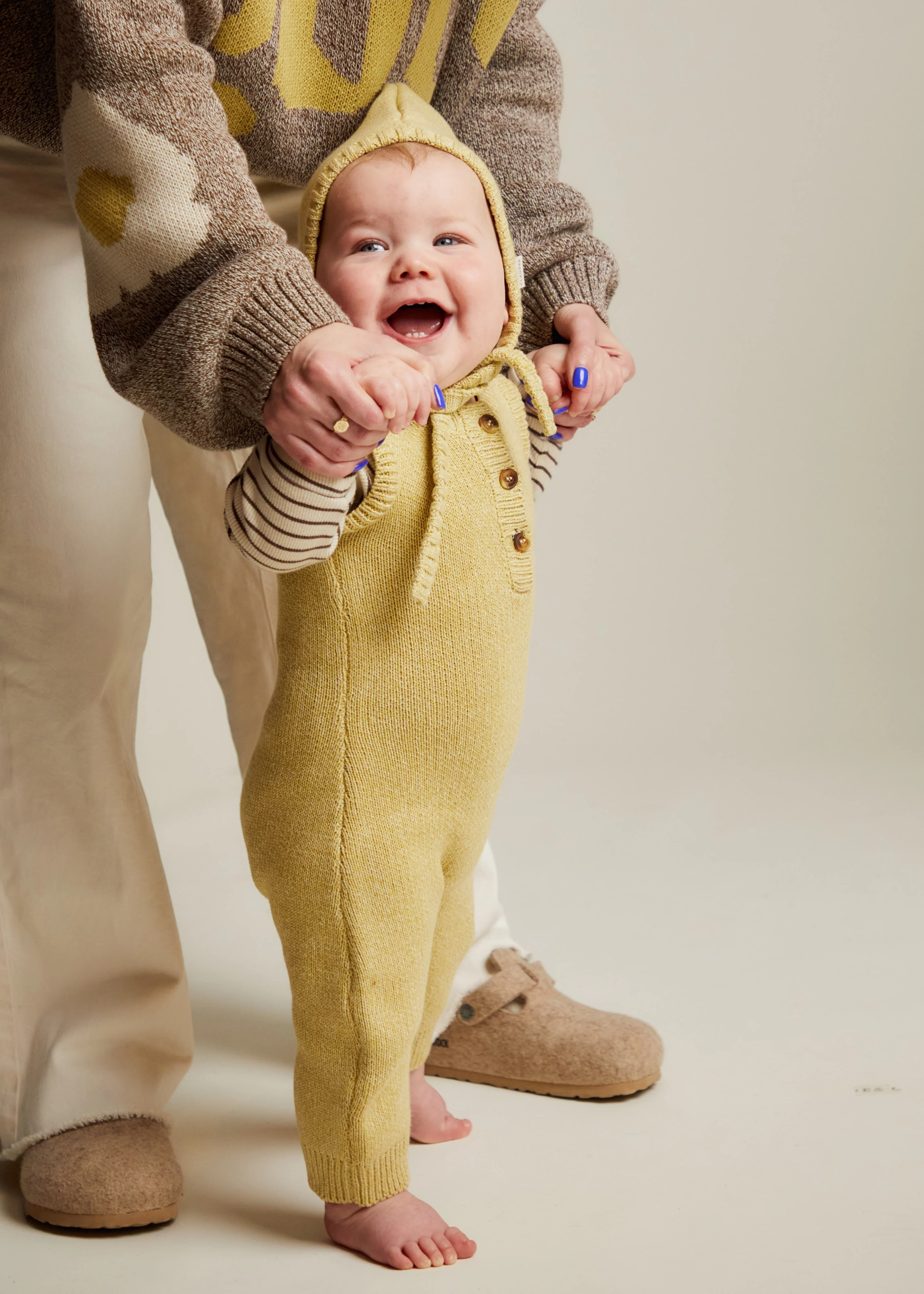 Bay Mustard Knitted Romper - Image 2