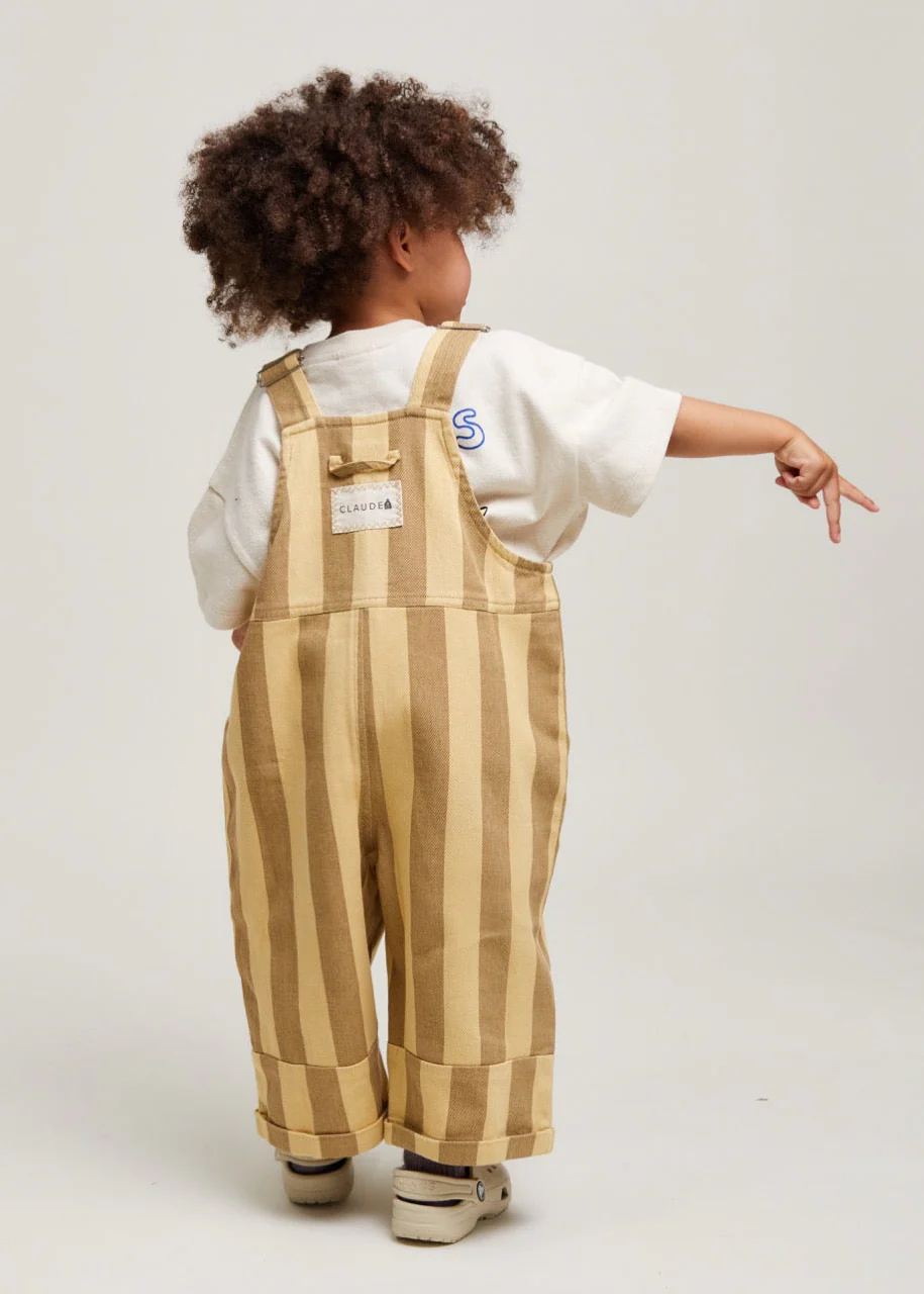 Blythe Banoffee Stripe Dungaree