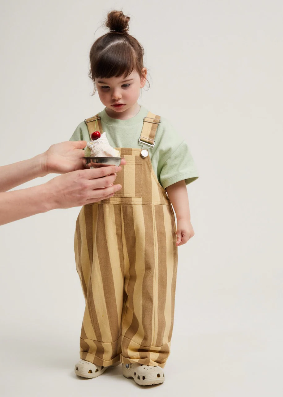 Blythe Banoffee Stripe Dungaree - Image 2