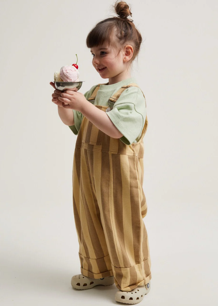 Blythe Banoffee Stripe Dungaree - Image 4