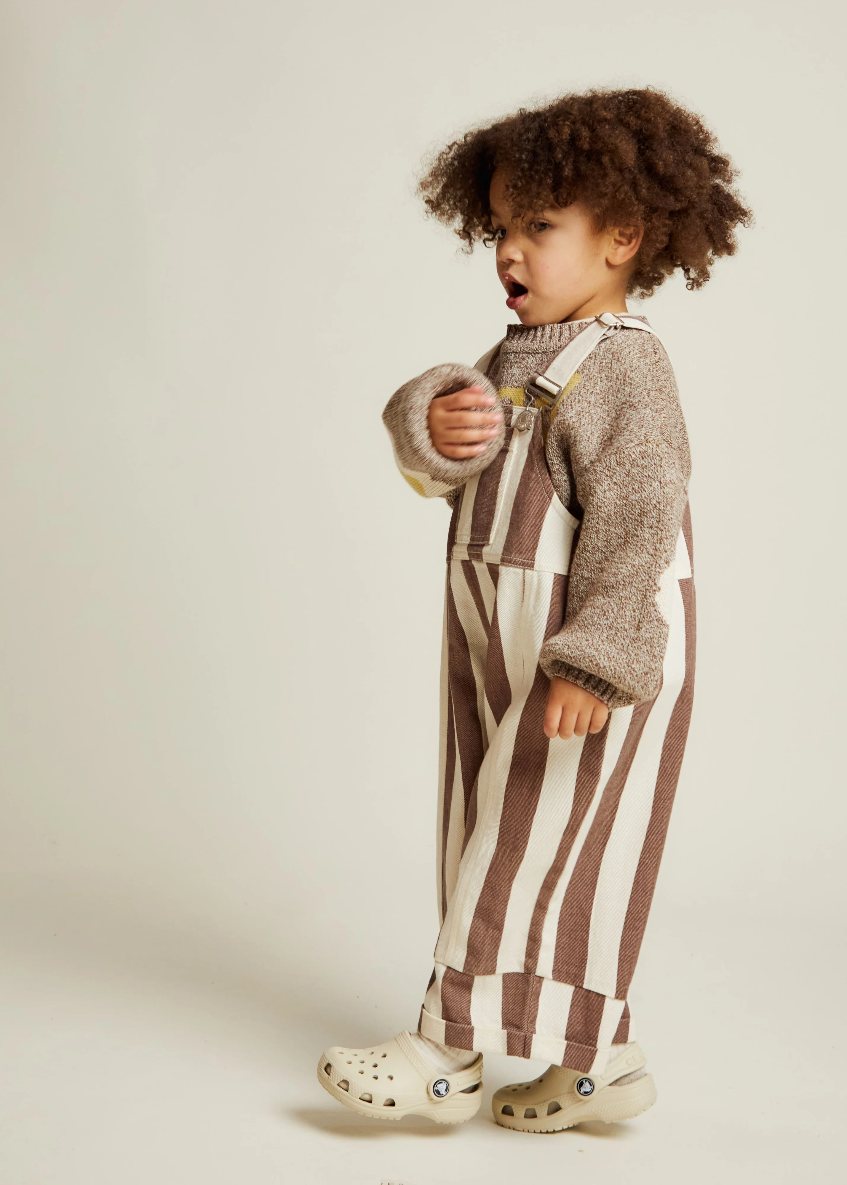 Blythe Choc Stripe Dungaree