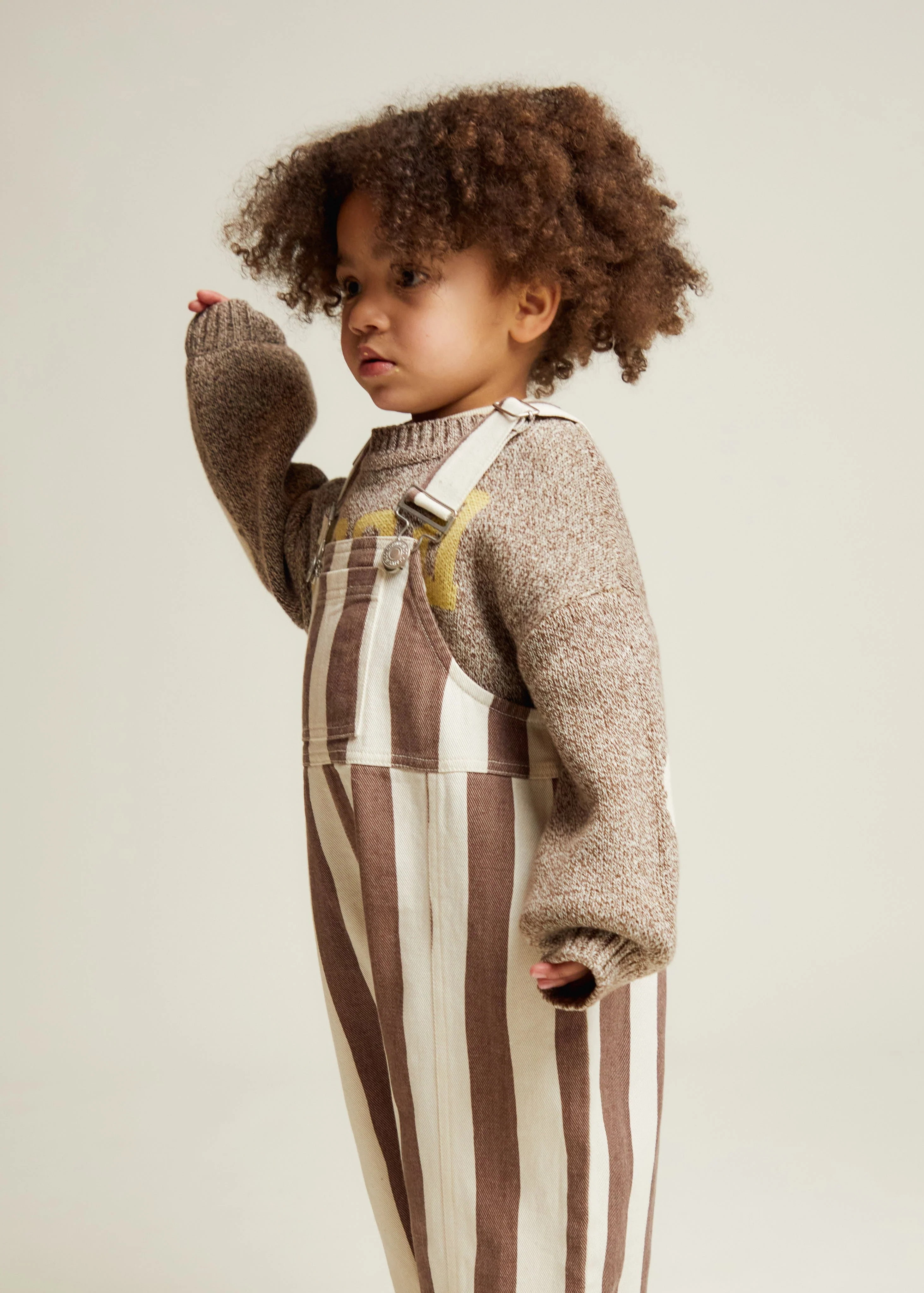 Blythe Choc Stripe Dungaree - Image 2