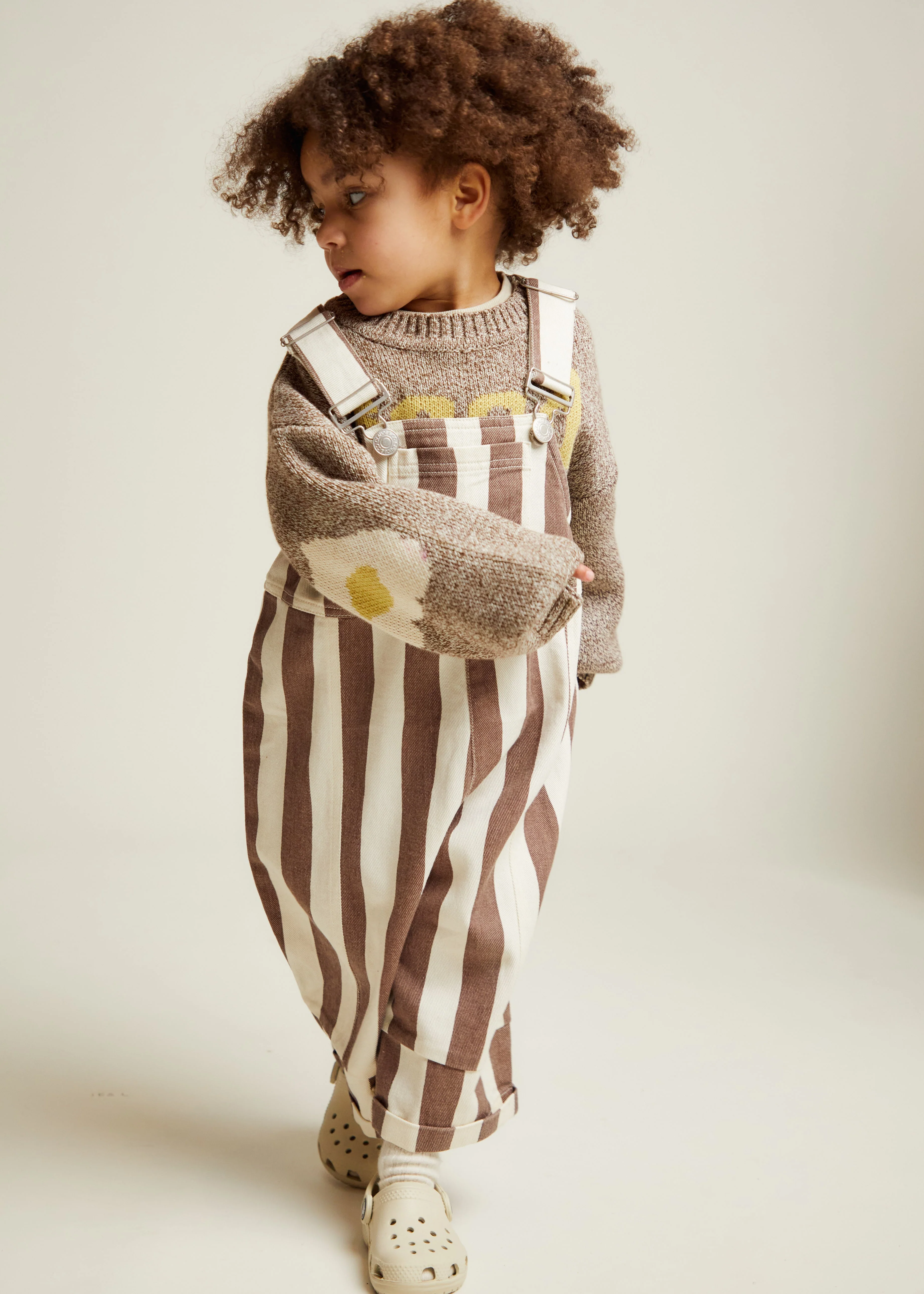 Blythe Choc Stripe Dungaree - Image 3