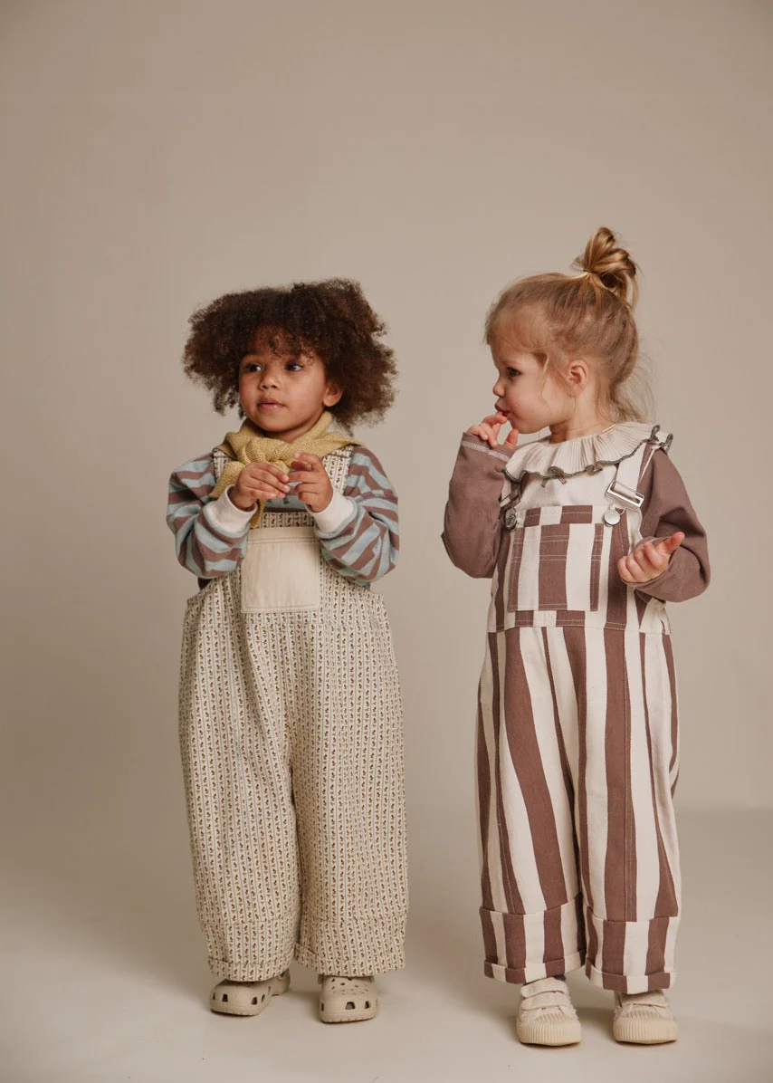 Blythe Choc Stripe Dungaree - Image 4