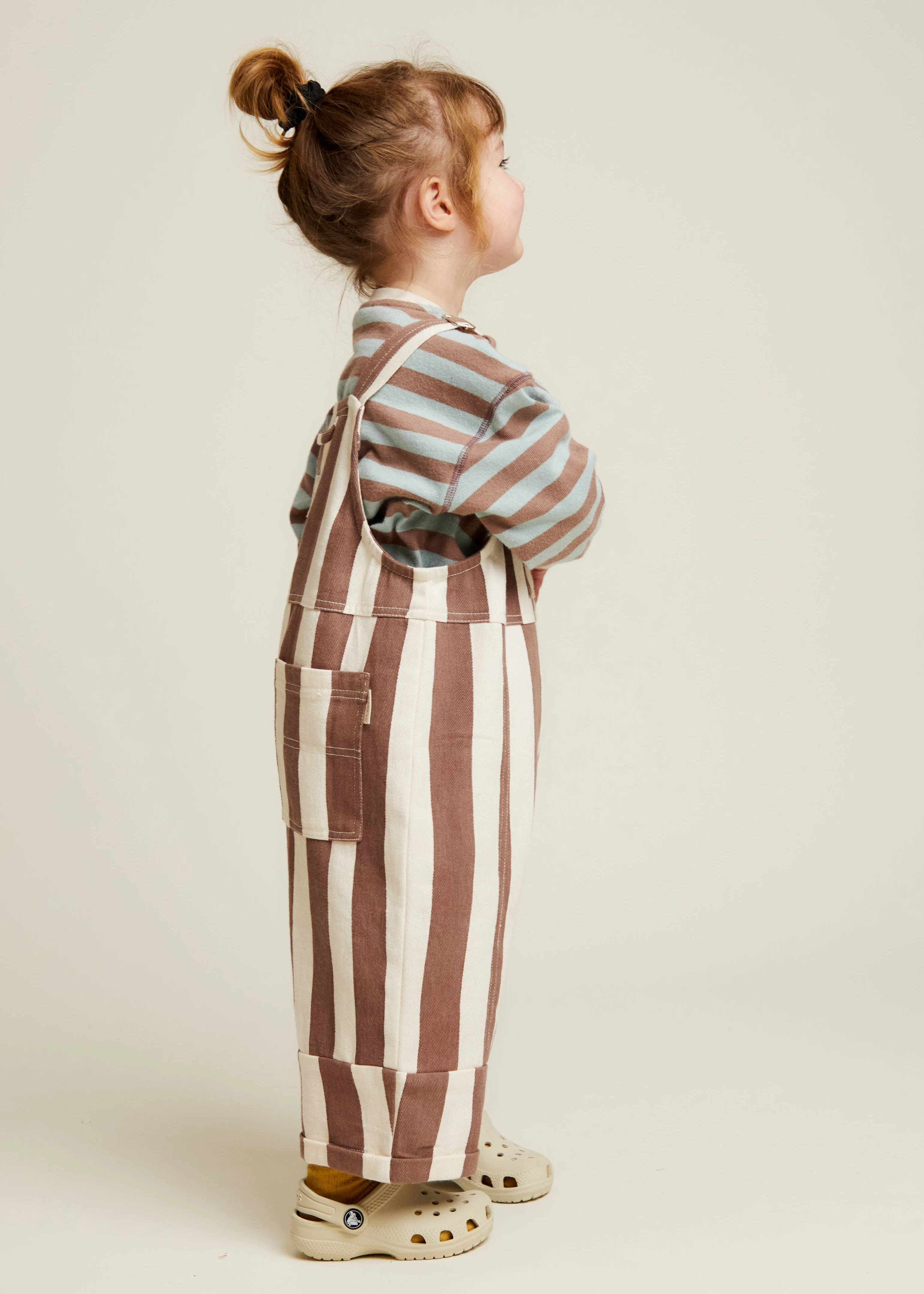 Blythe Choc Stripe Dungaree - Image 5