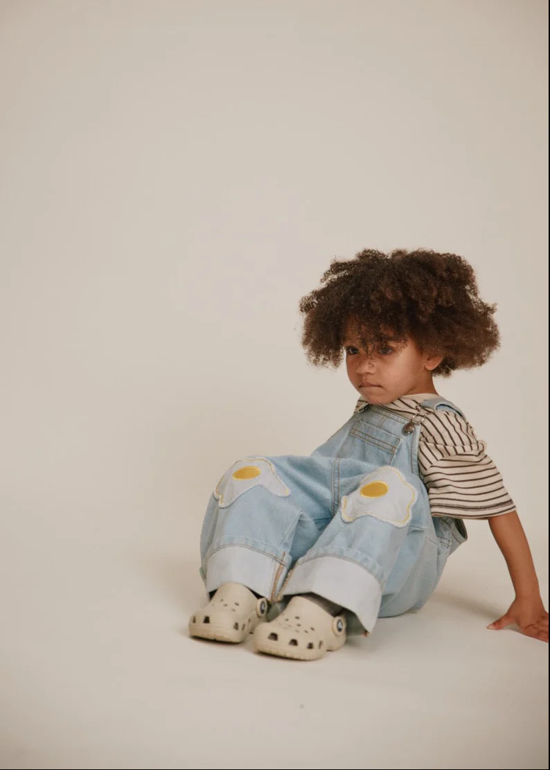 Blythe Egg Patch Denim Dungaree - Image 3