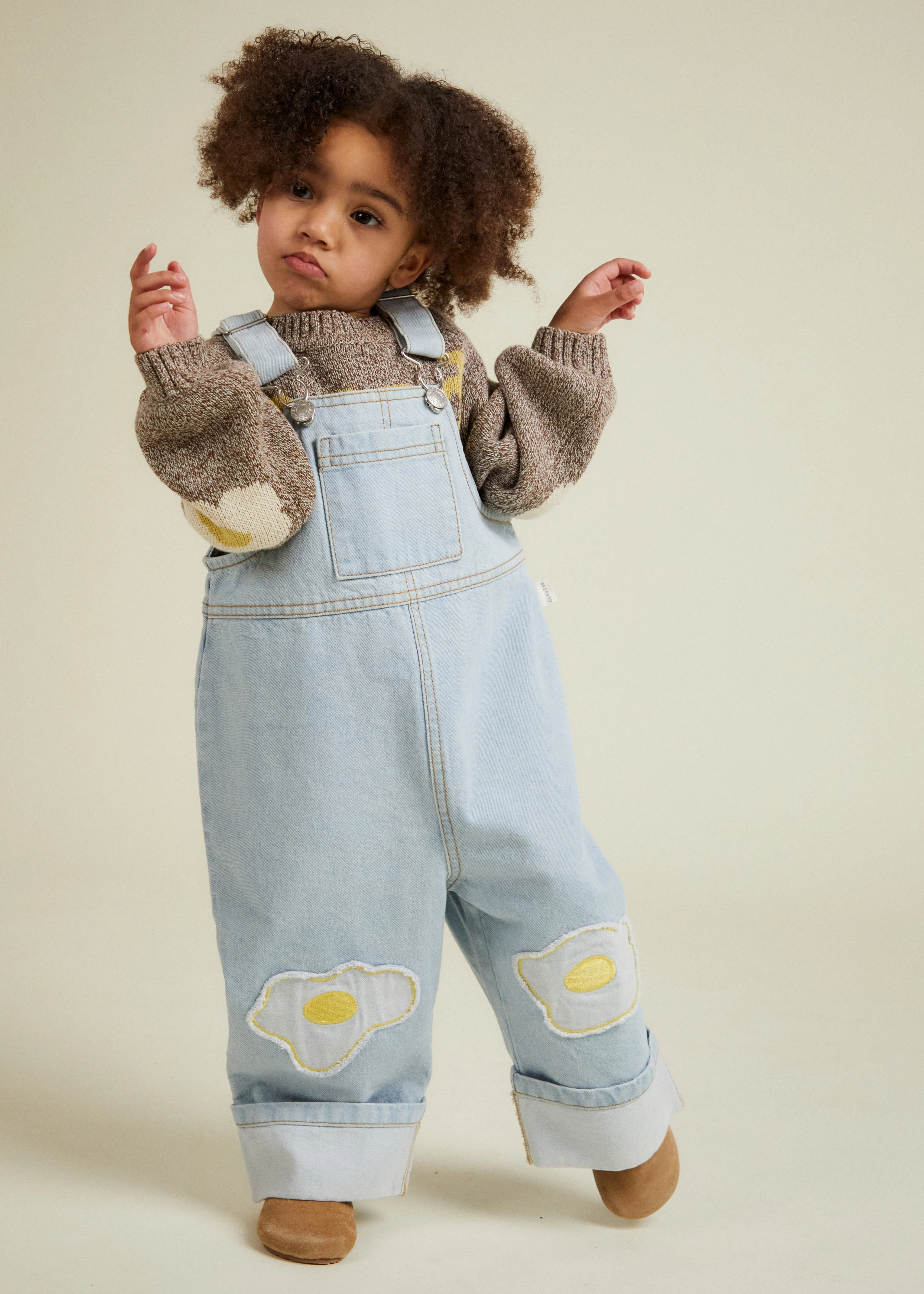 Blythe Egg Patch Denim Dungaree - Image 5