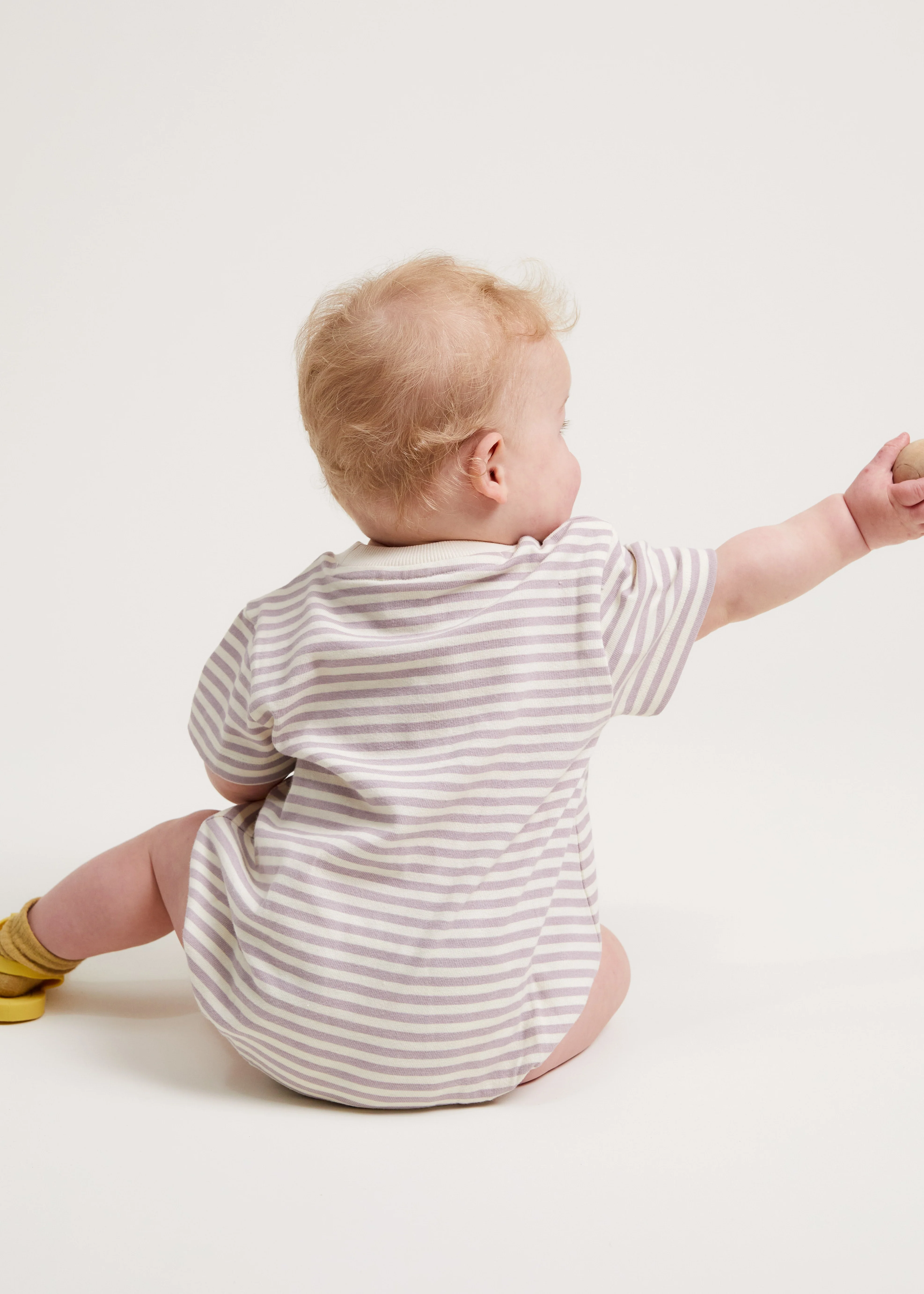 Devon Lilac Stripe Romper - Image 4