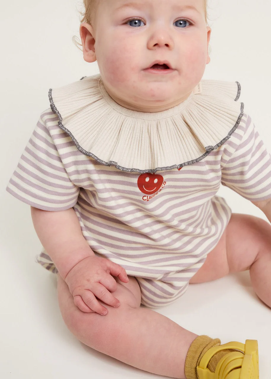 Devon Lilac Stripe Romper - Image 5