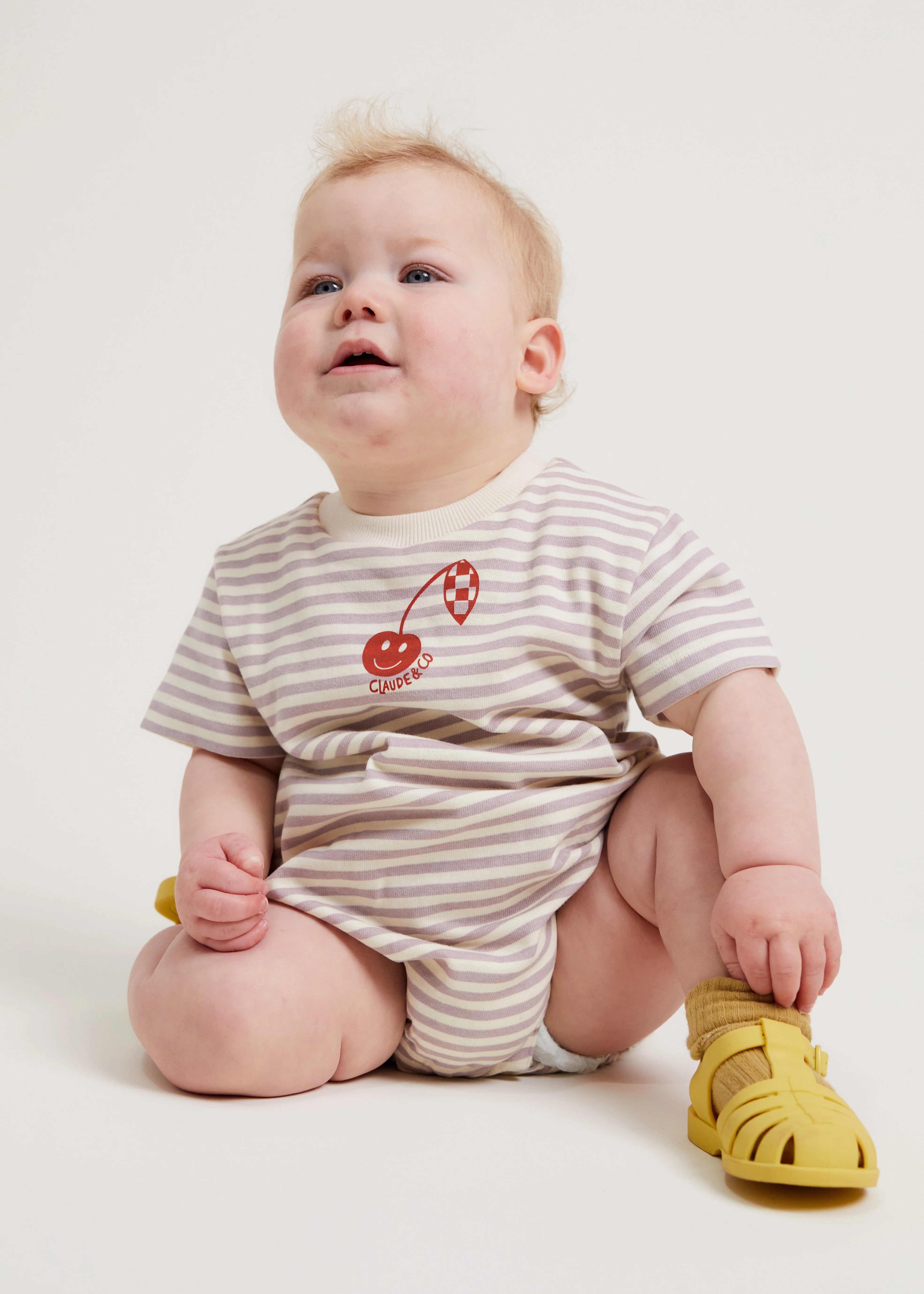 Devon Lilac Stripe Romper - Image 6
