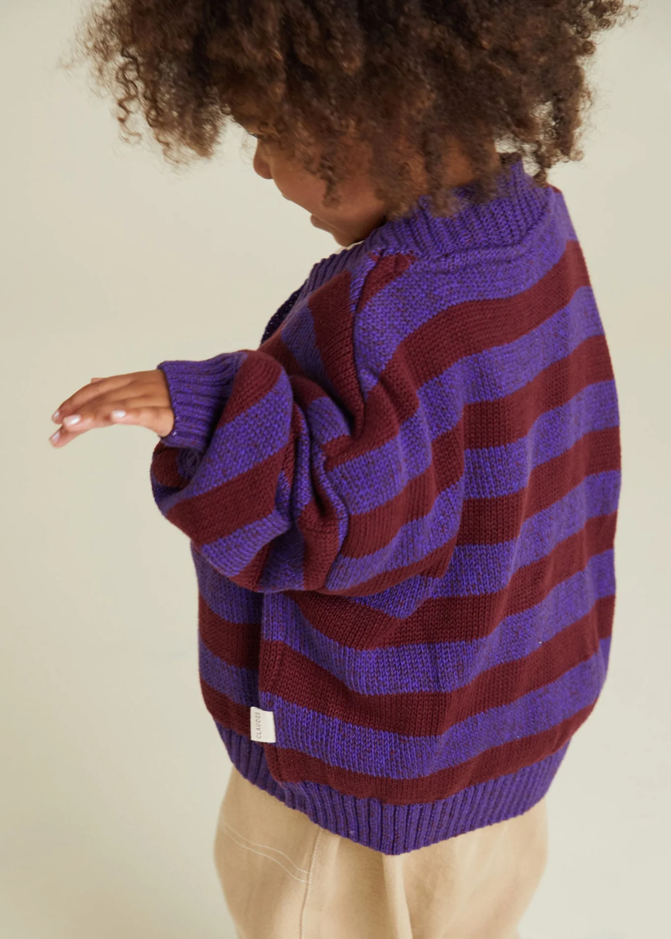 Eben Purple Stripe Cardigan - Image 3