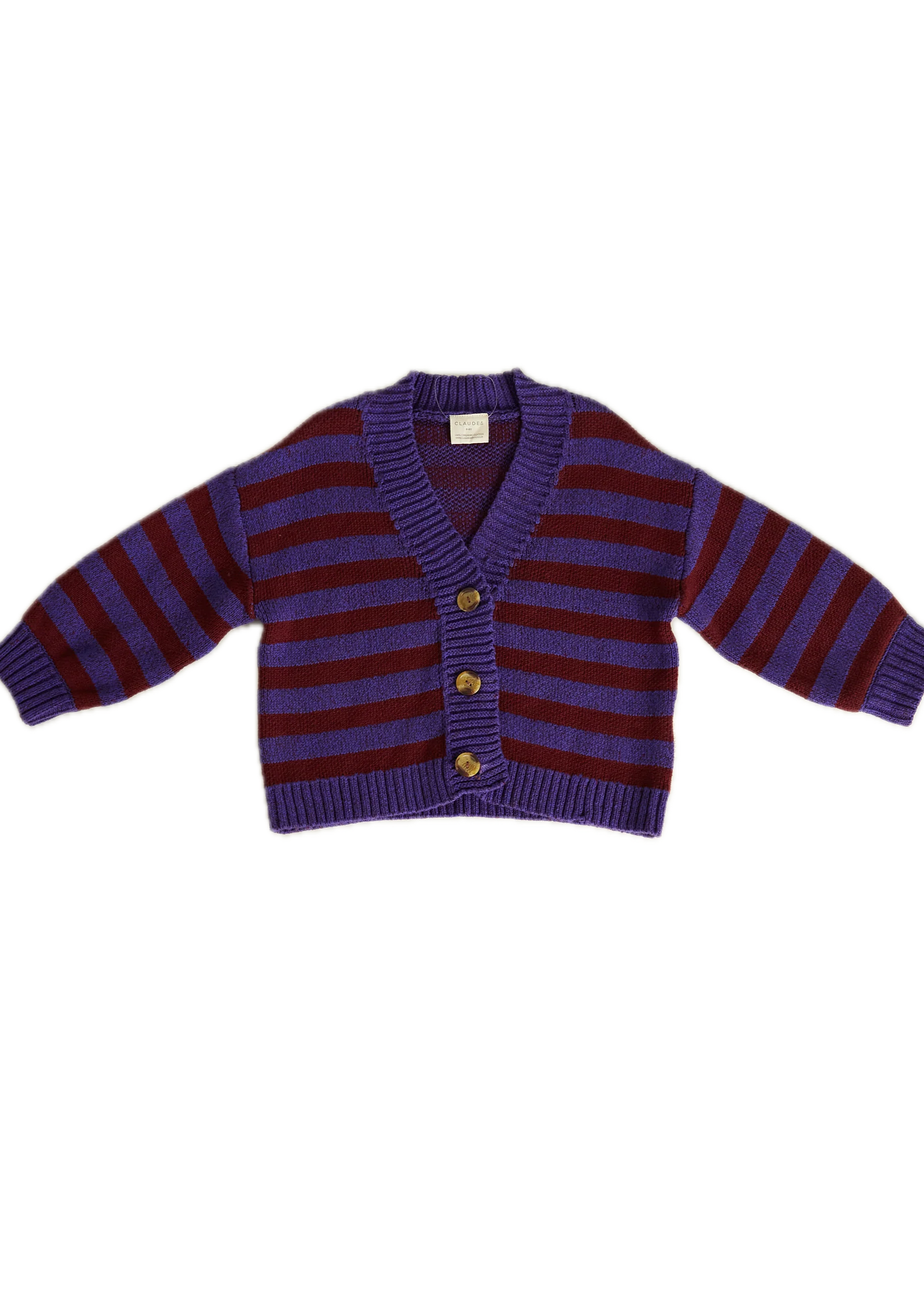 Eben Purple Stripe Cardigan - Image 5