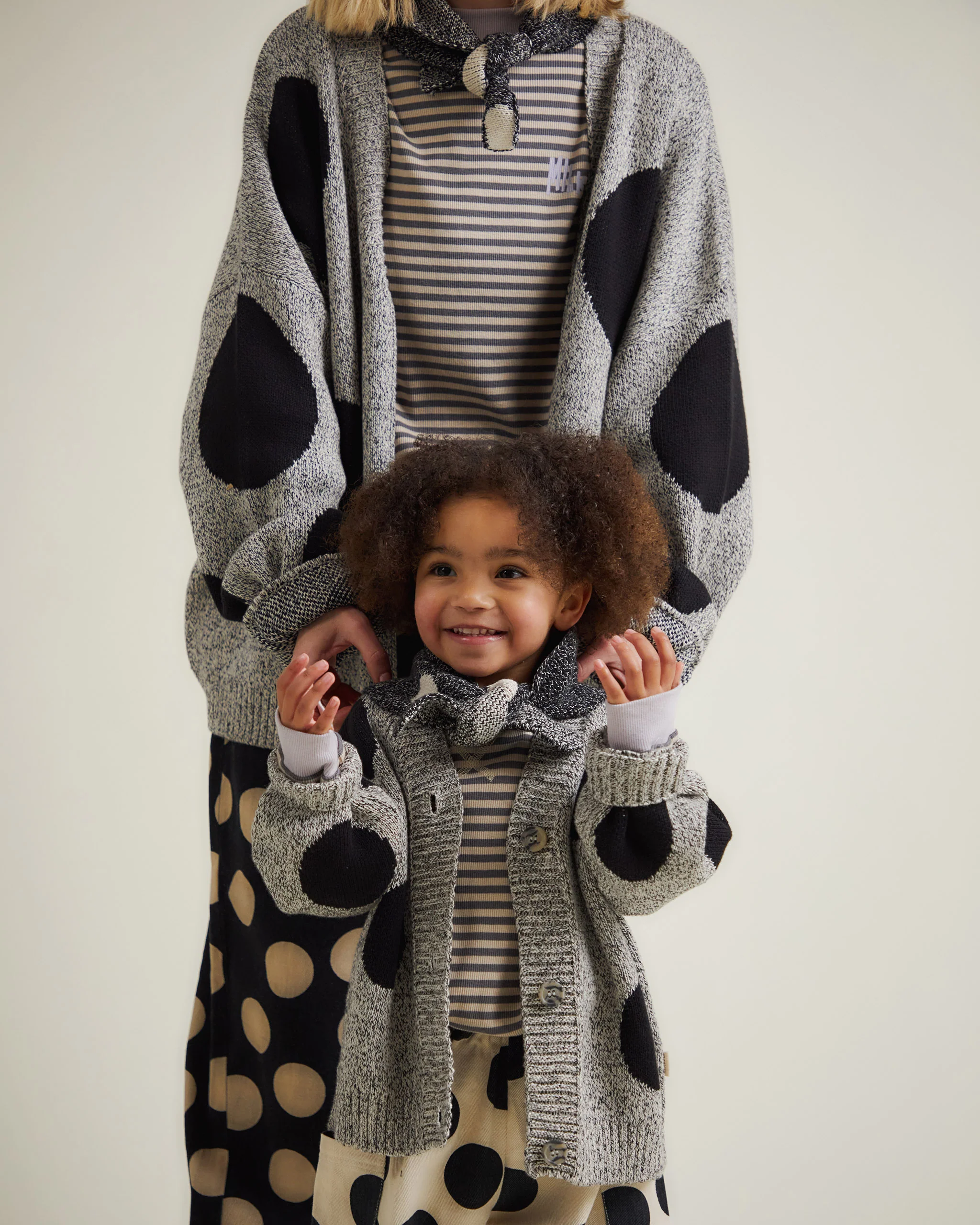 Eben Spot Grey Knitted Cardigan - Image 5