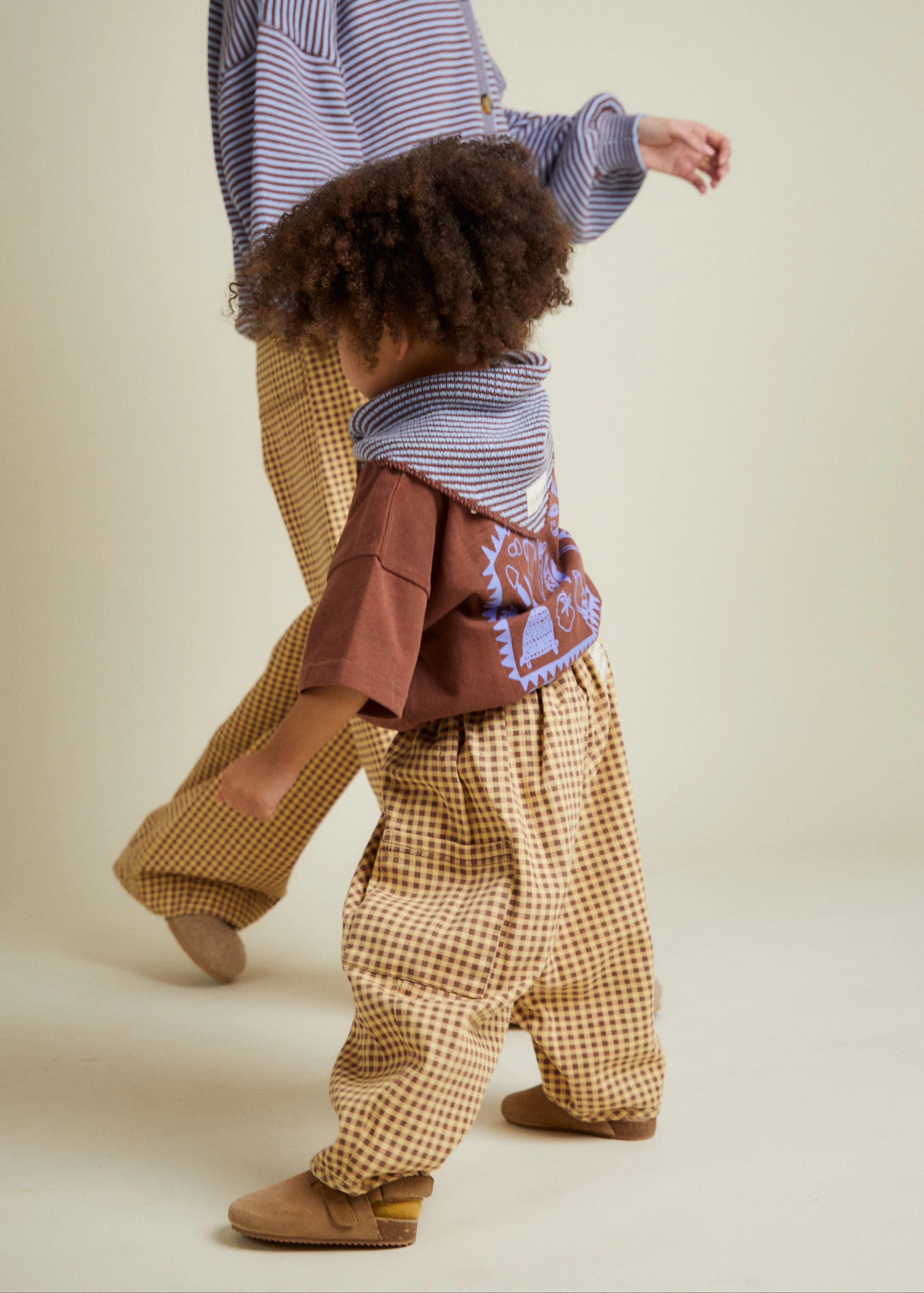 Emerson Ochre Gingham Trouser - Image 3