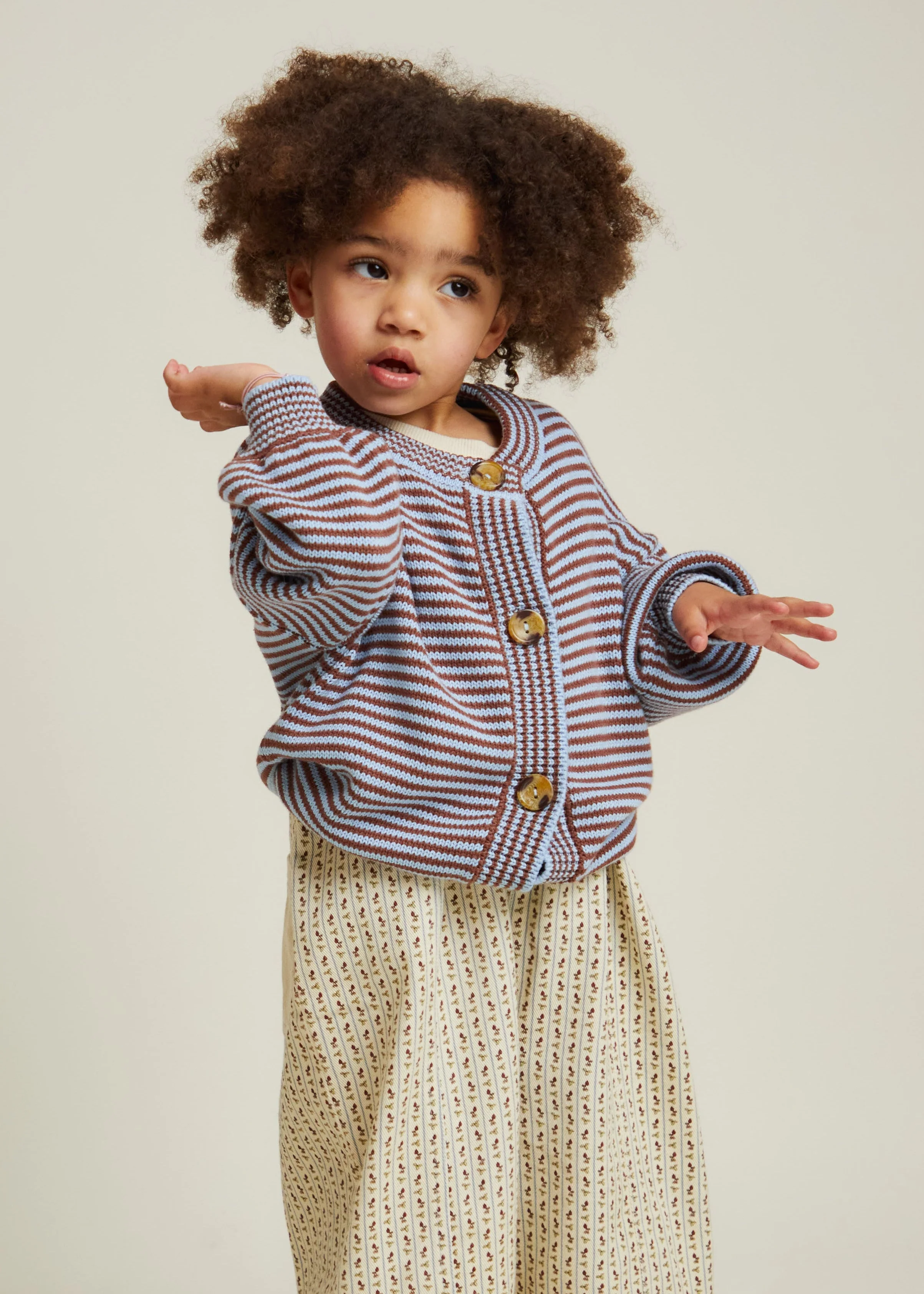 Emil Coco Sky Stripe Cardigan