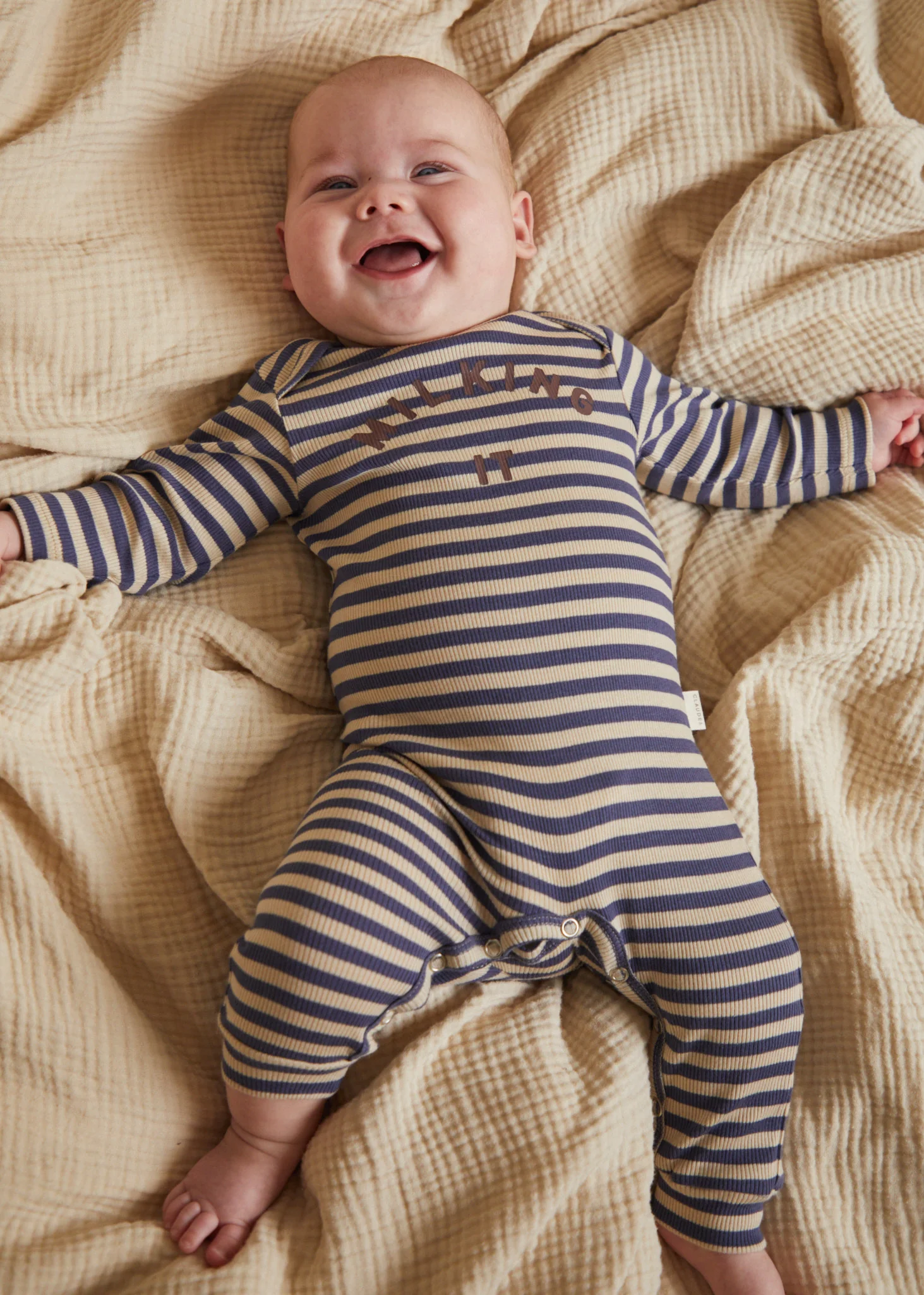 Milking It Inky Stripe Onesie - Image 3
