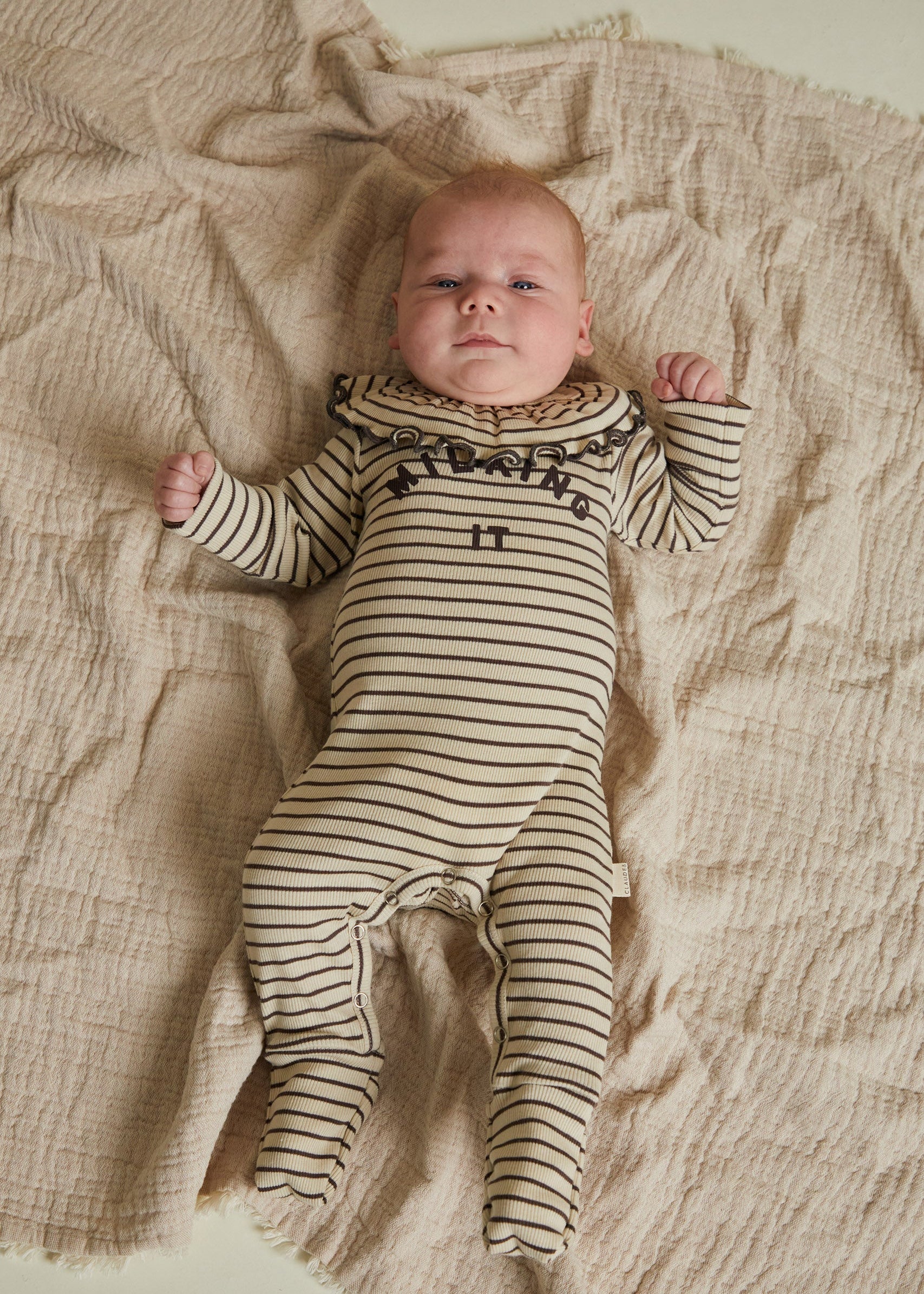Milking It Onesie Coco Stripe - Image 3