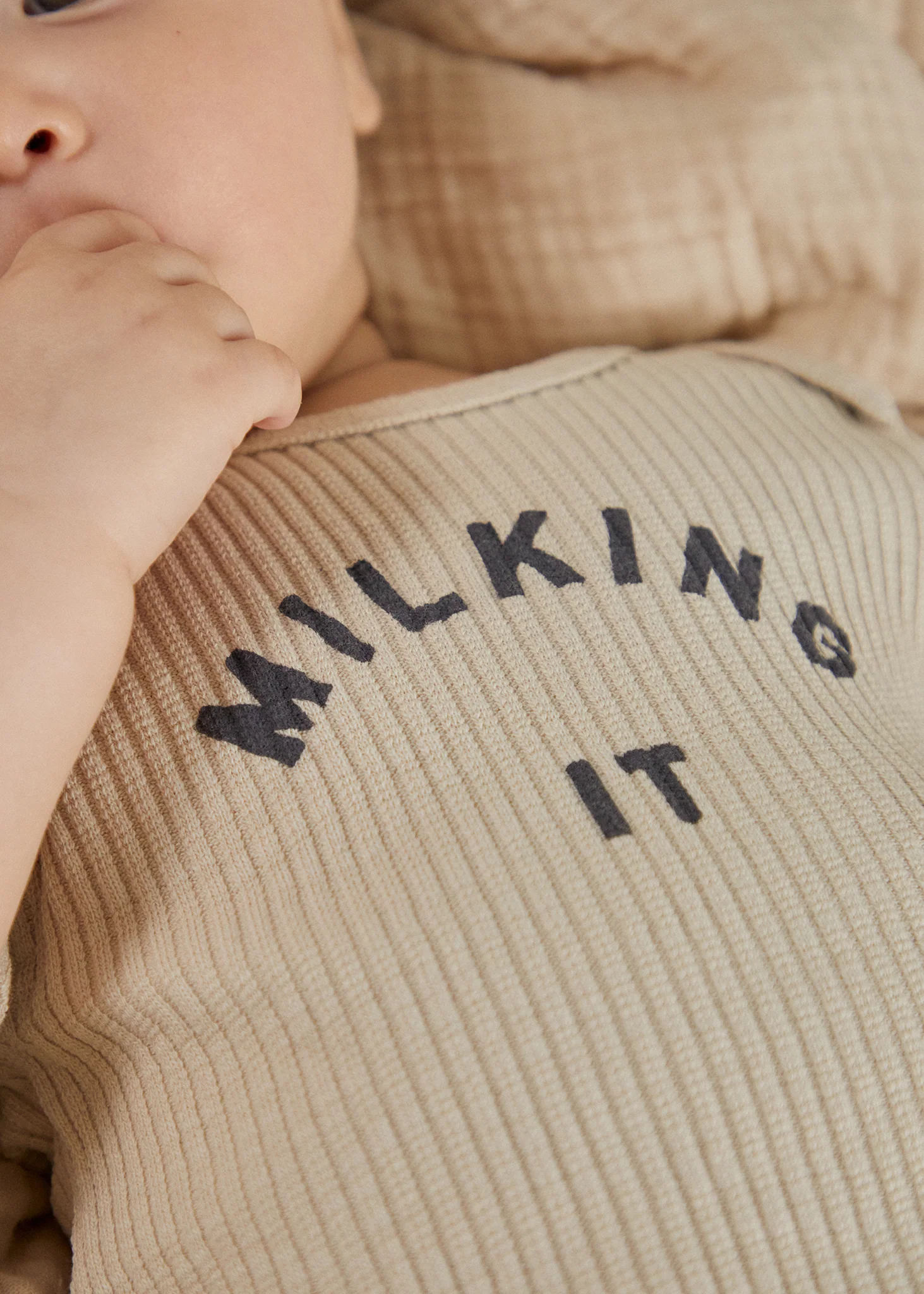 Milking It ® Oat Short Sleeve Bodysuit - Image 3