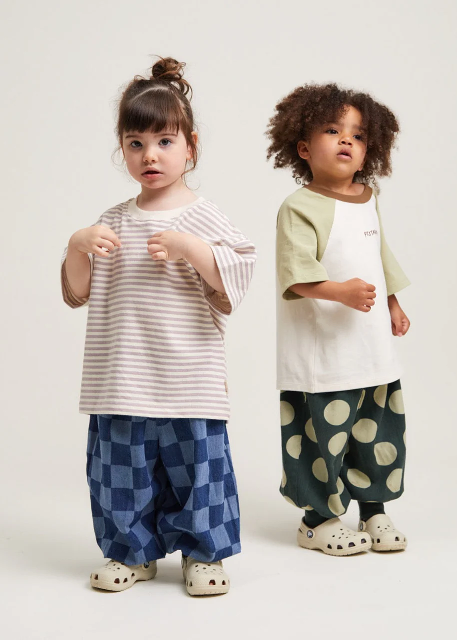 Murphy Checkerboard Balloon Denim Trouser - Image 3