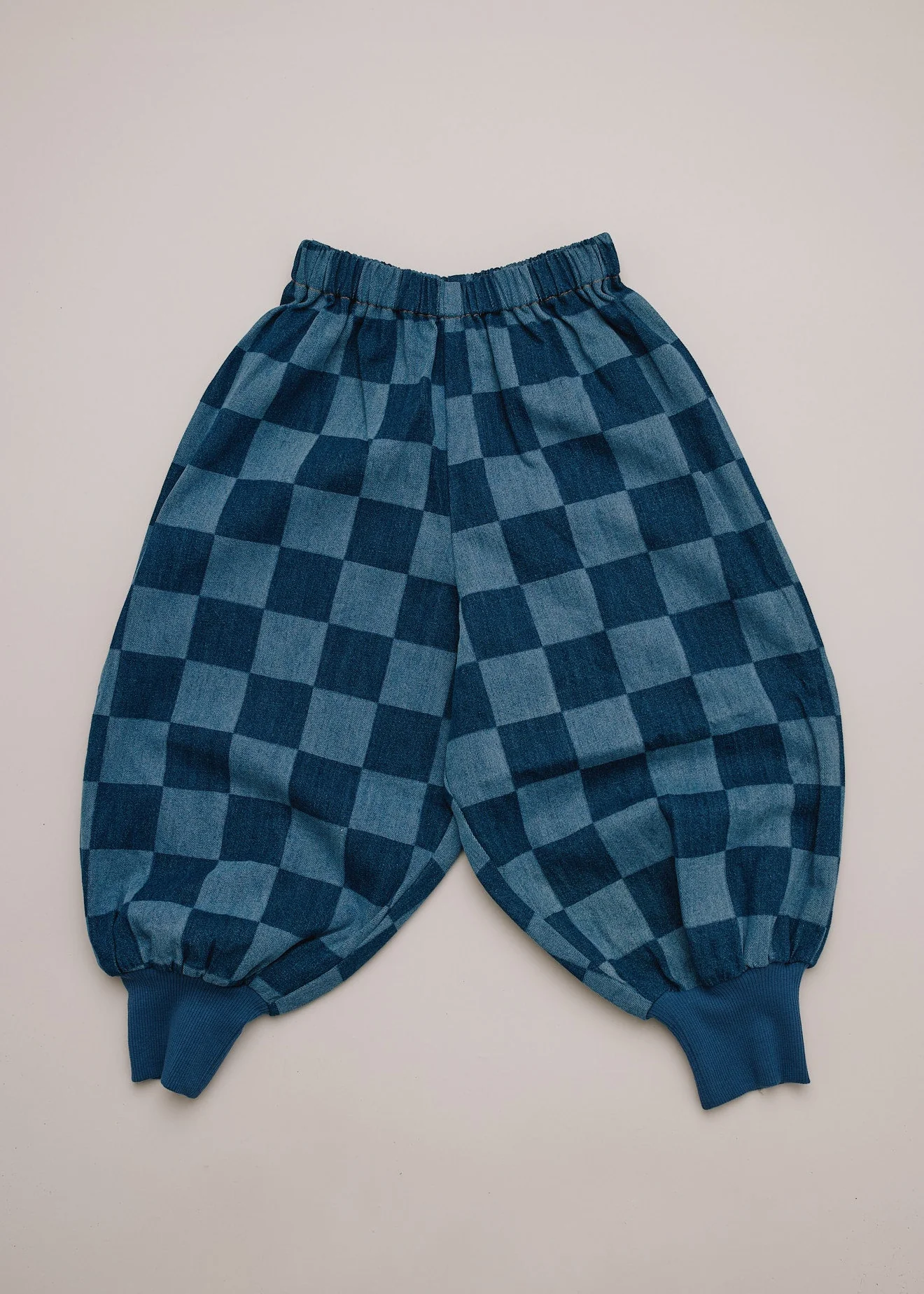 Murphy Checkerboard Balloon Denim Trouser - Image 5