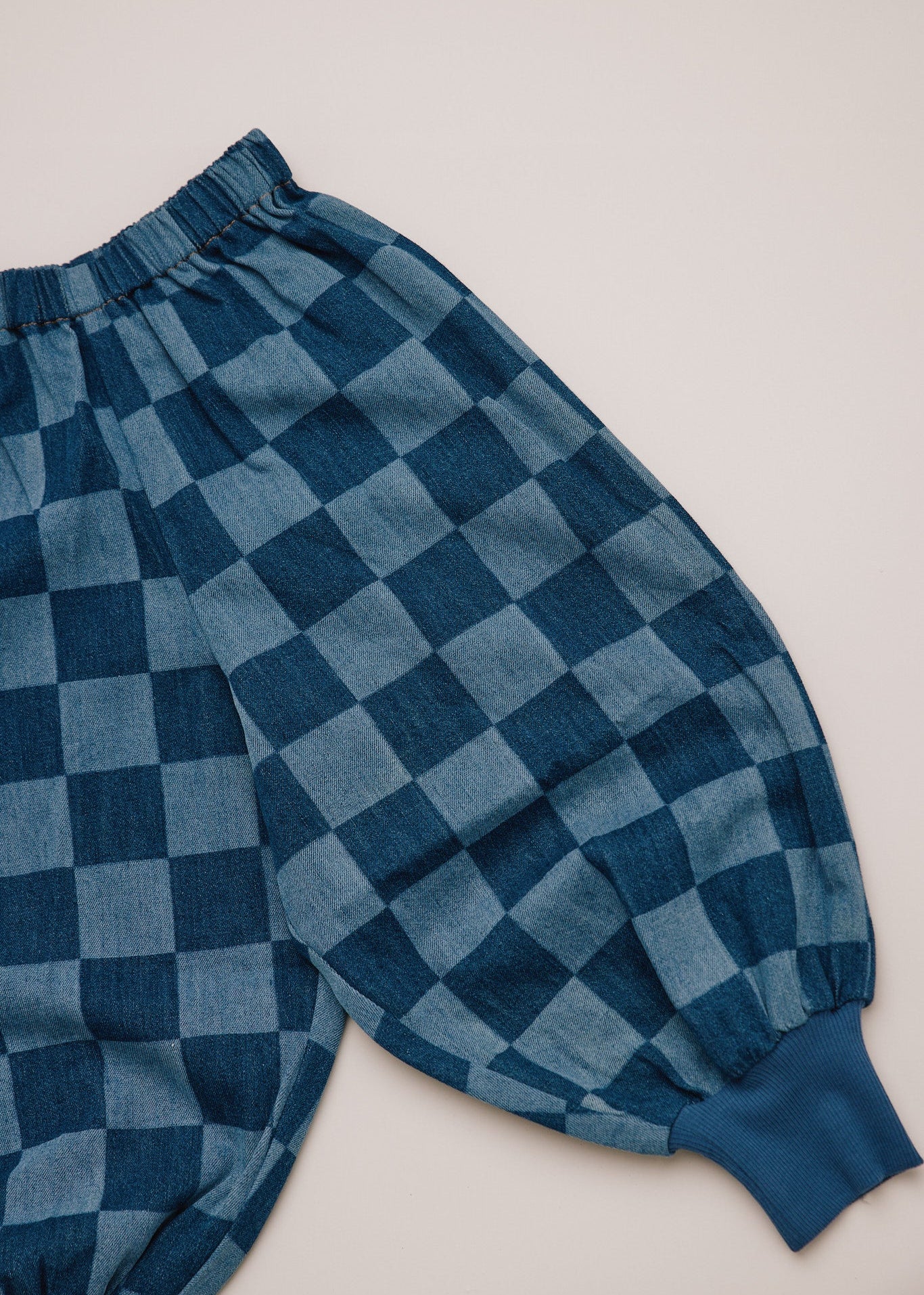 Murphy Checkerboard Balloon Denim Trouser - Image 6