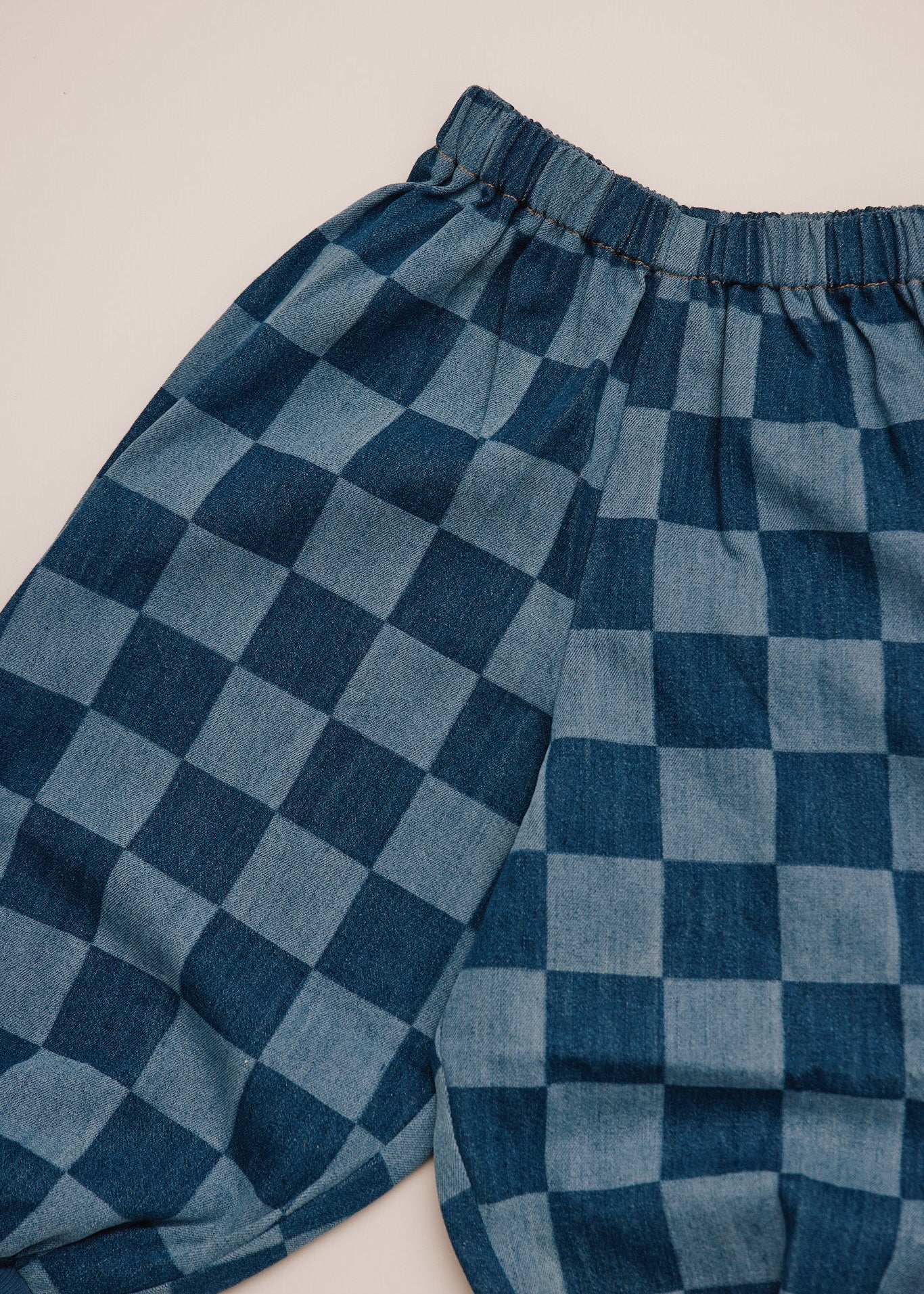 Murphy Checkerboard Balloon Denim Trouser - Image 7
