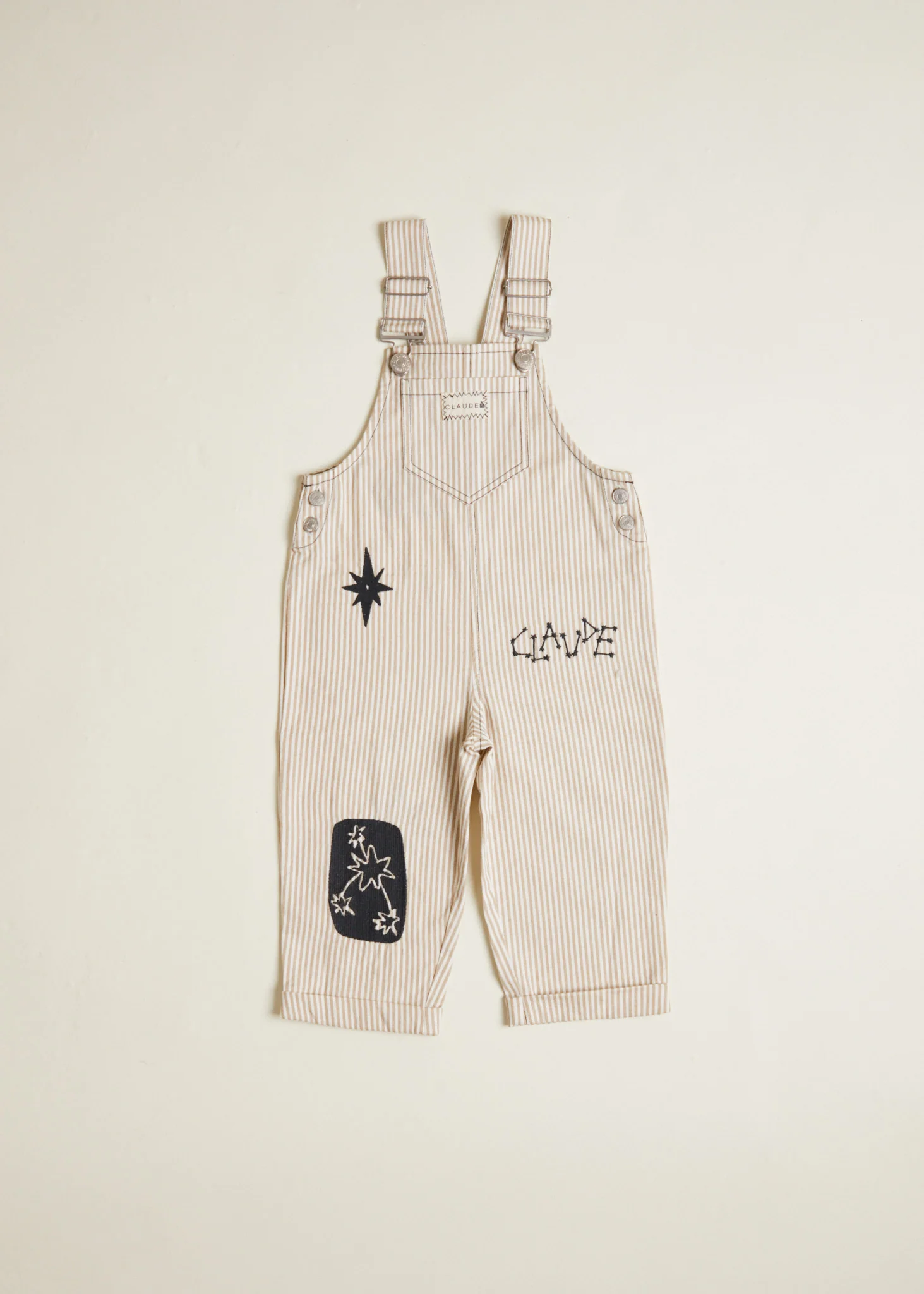 Piper Sand Stripe Embroidered Dungaree - Image 5