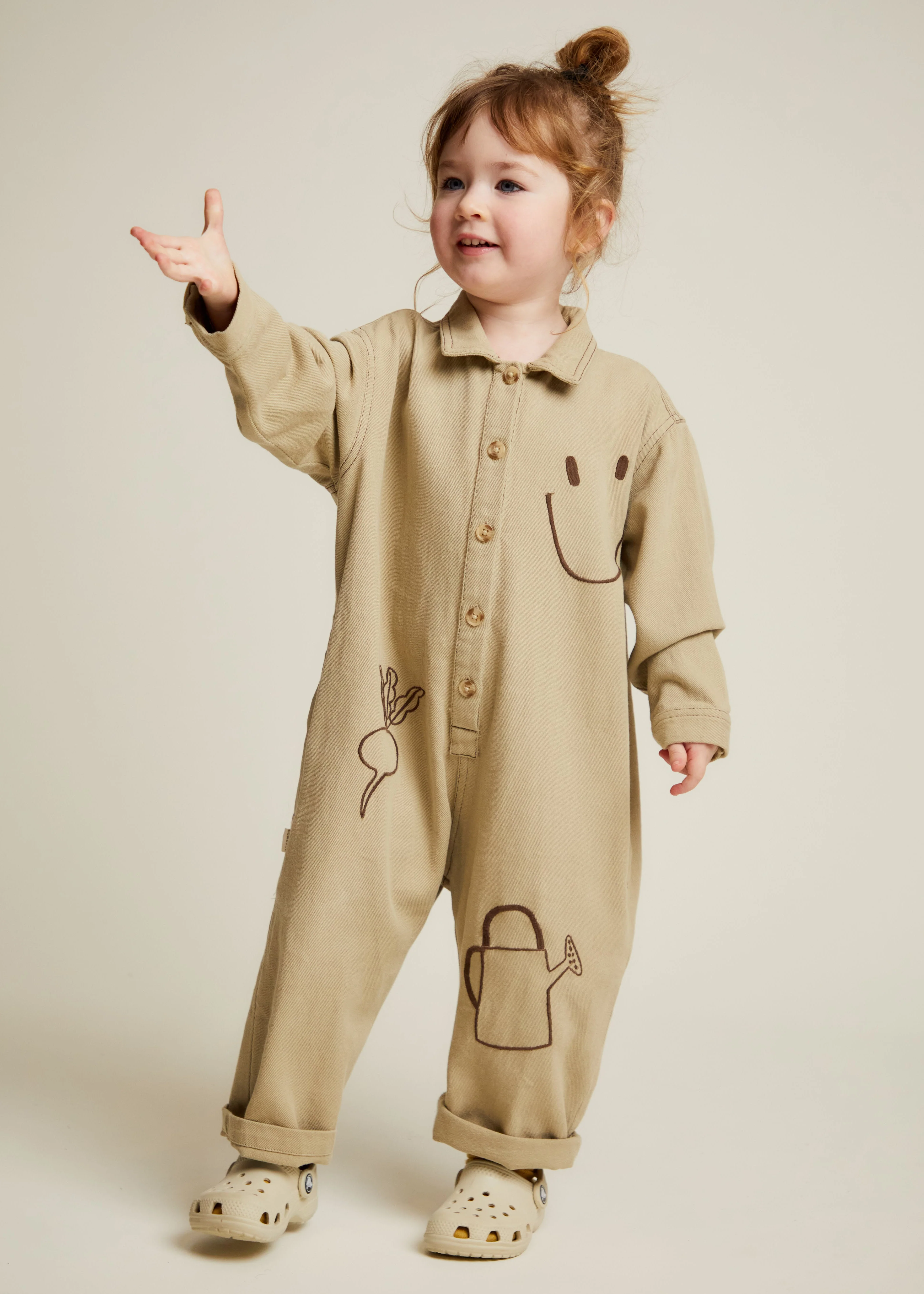 Quinn Olive Allotment Embroidered Overall - Image 5