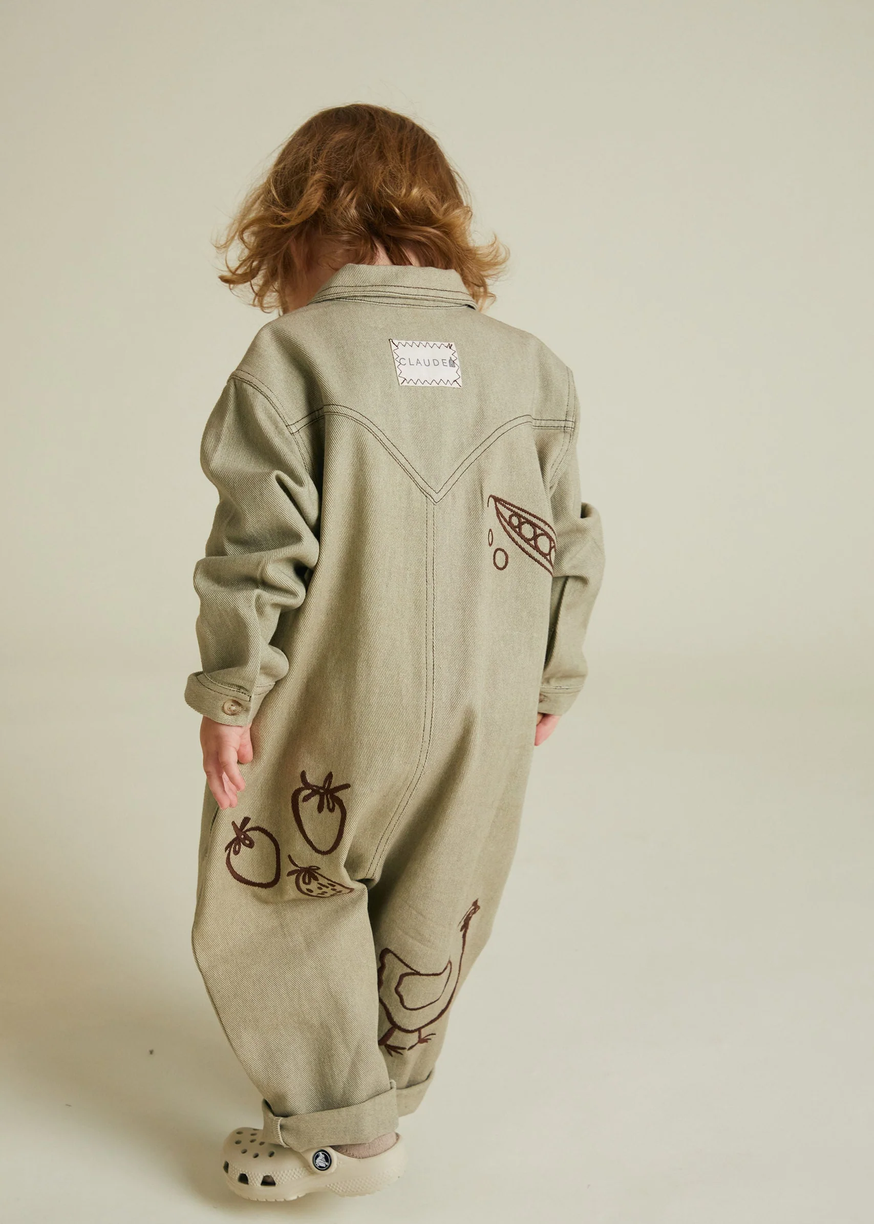 Quinn Olive Allotment Embroidered Overall - Image 6