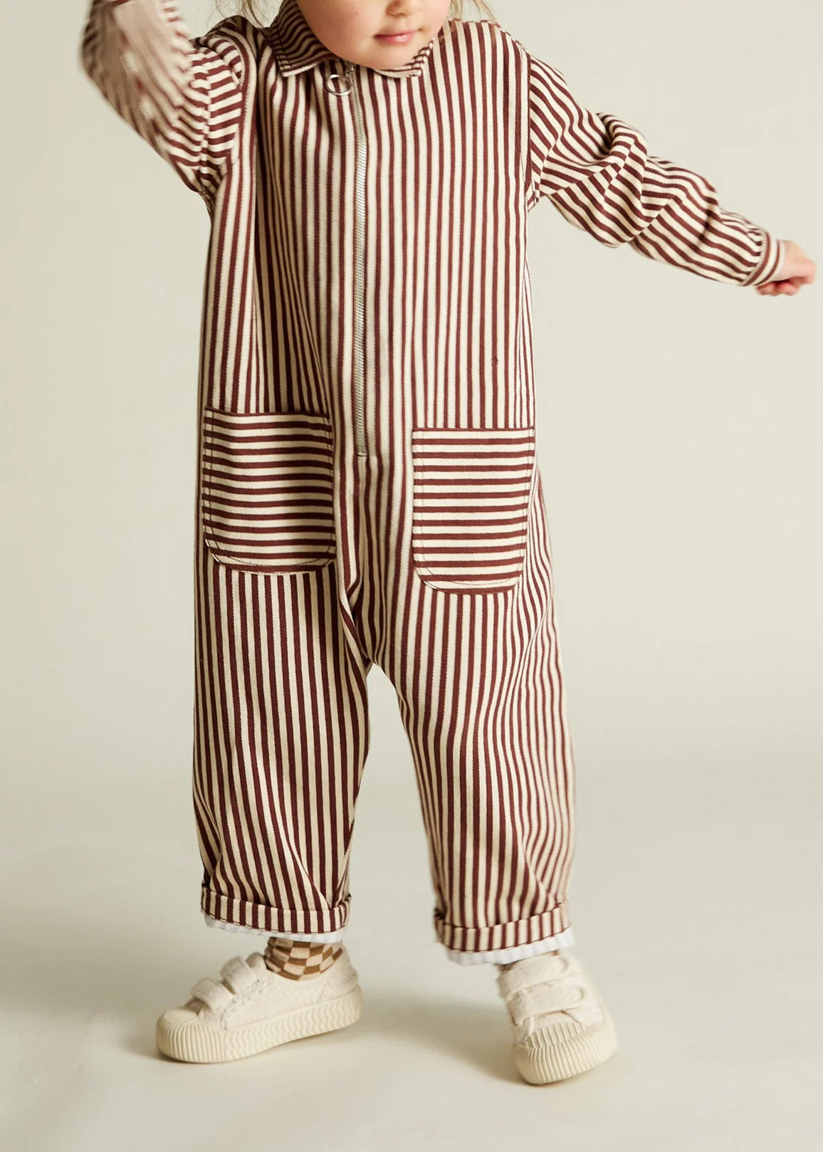 Syd Maroon Stripe Boilersuit - Image 5