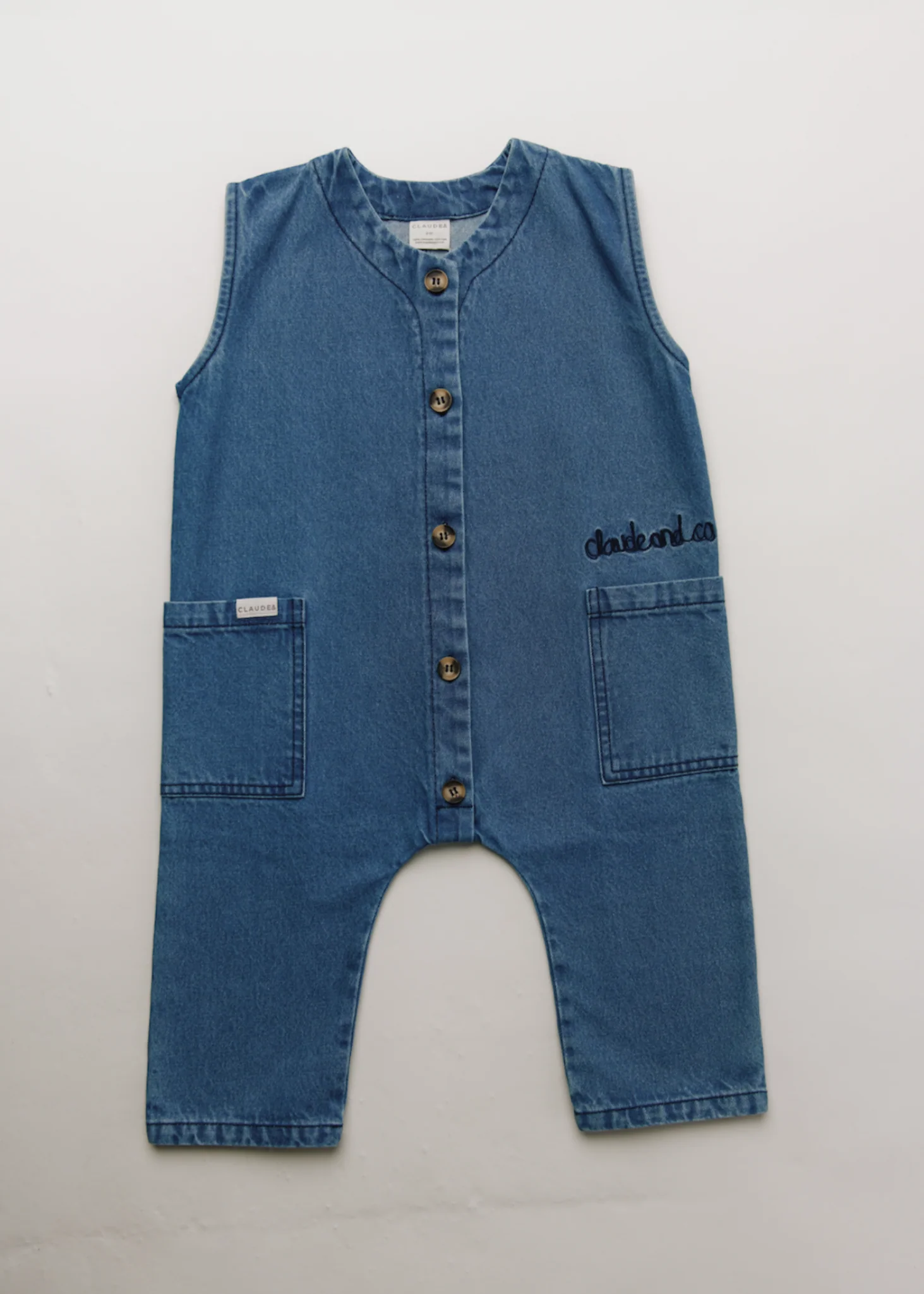 Wren Denim Sleeveless Overall - Image 4