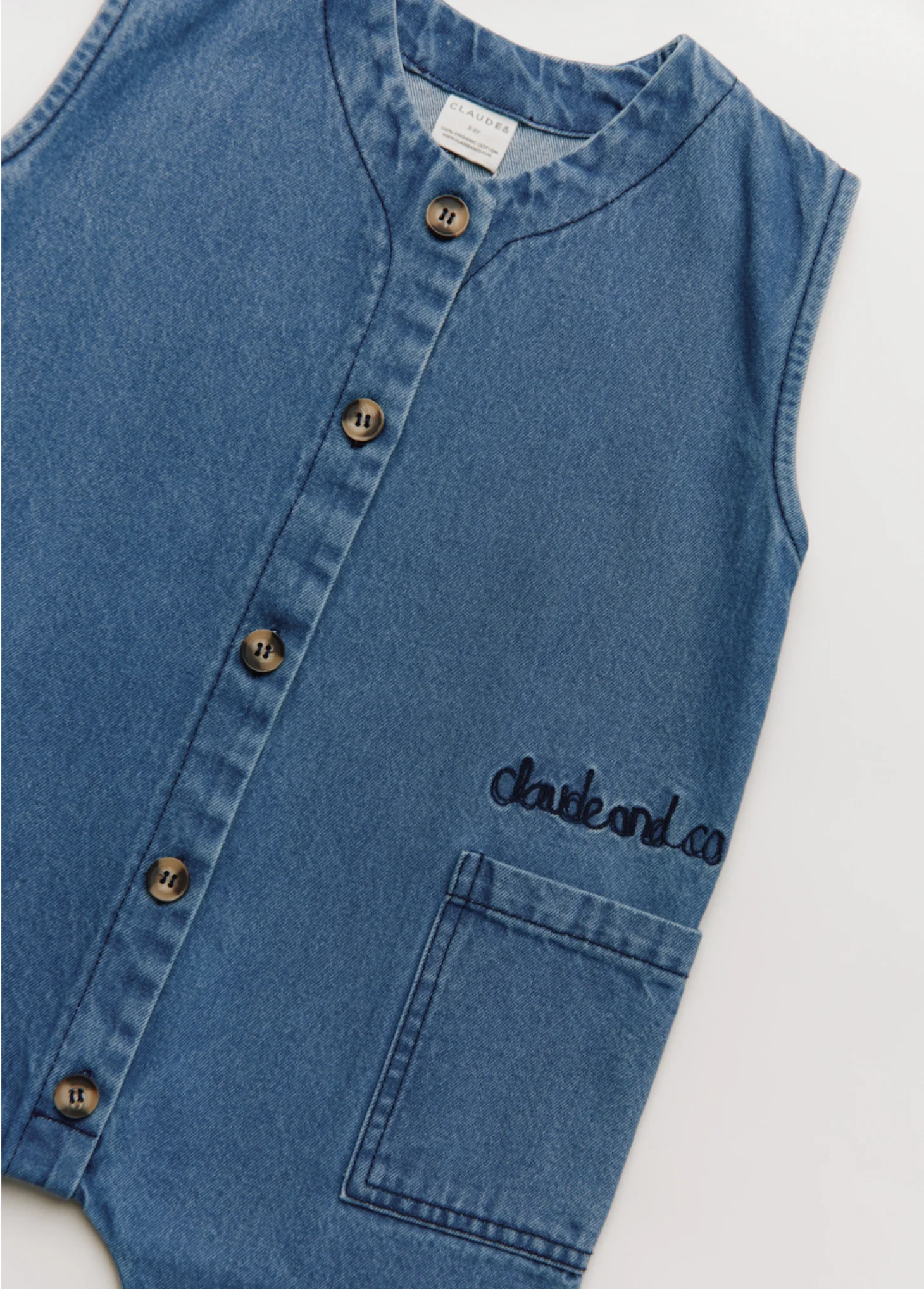 Wren Denim Sleeveless Overall - Image 5